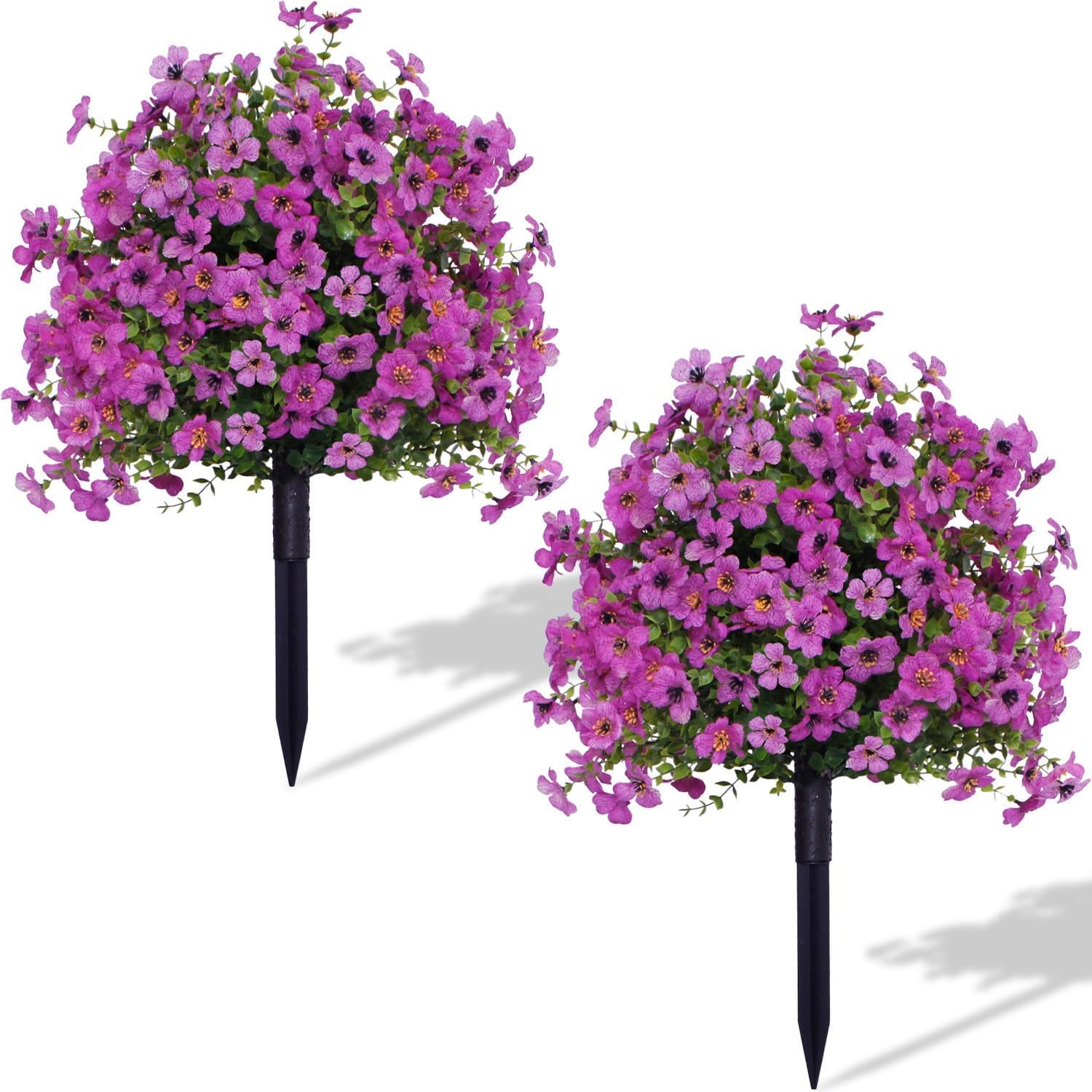 Uscallm Artificial Rose Bushes 2PCS Outdoor Decor