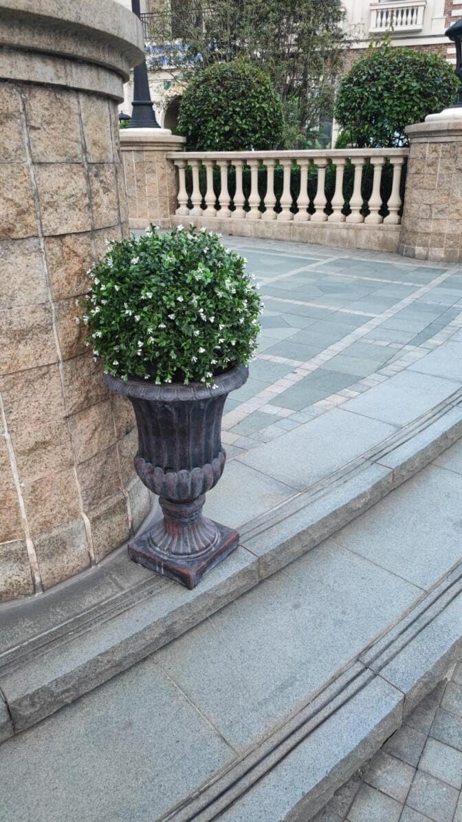 ALL SEASON GREEN Boxwood Ball Artificial Topiary Set of 2