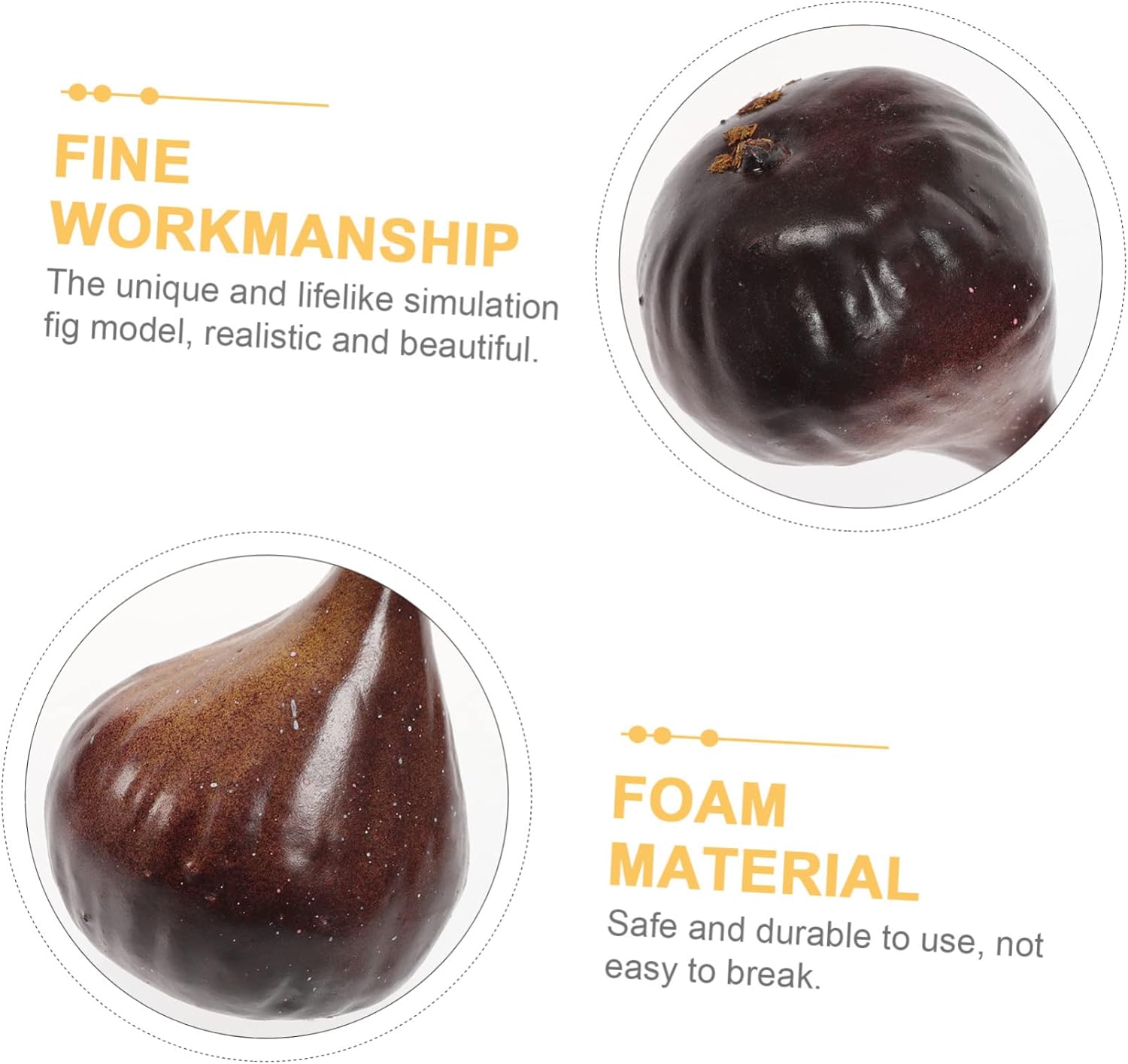 5Pcs Realistic Imitation Fig Models Decorative Fruit