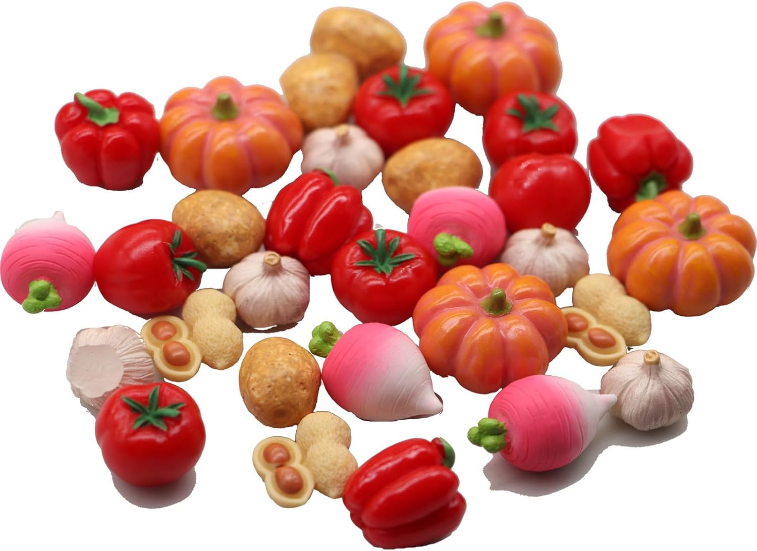 Crrezhai Vegetables Mini Resin Figures 30PCS Set