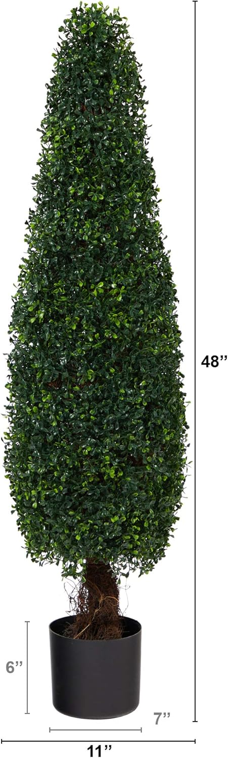Nearly Natural 4ft Boxwood Topiary Artificial Tree UV Resistant
