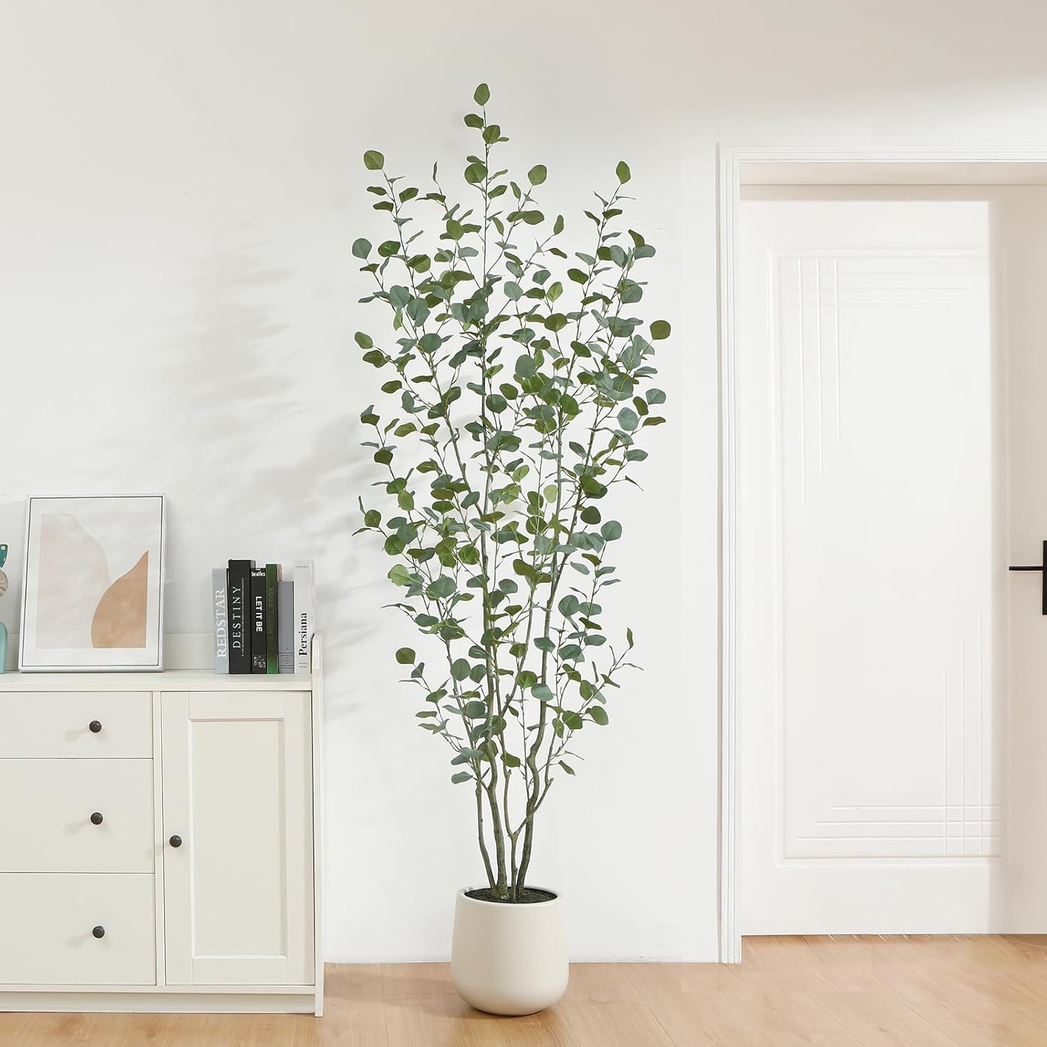 Laiwot 7ft Artificial Eucalyptus Tree with Planter