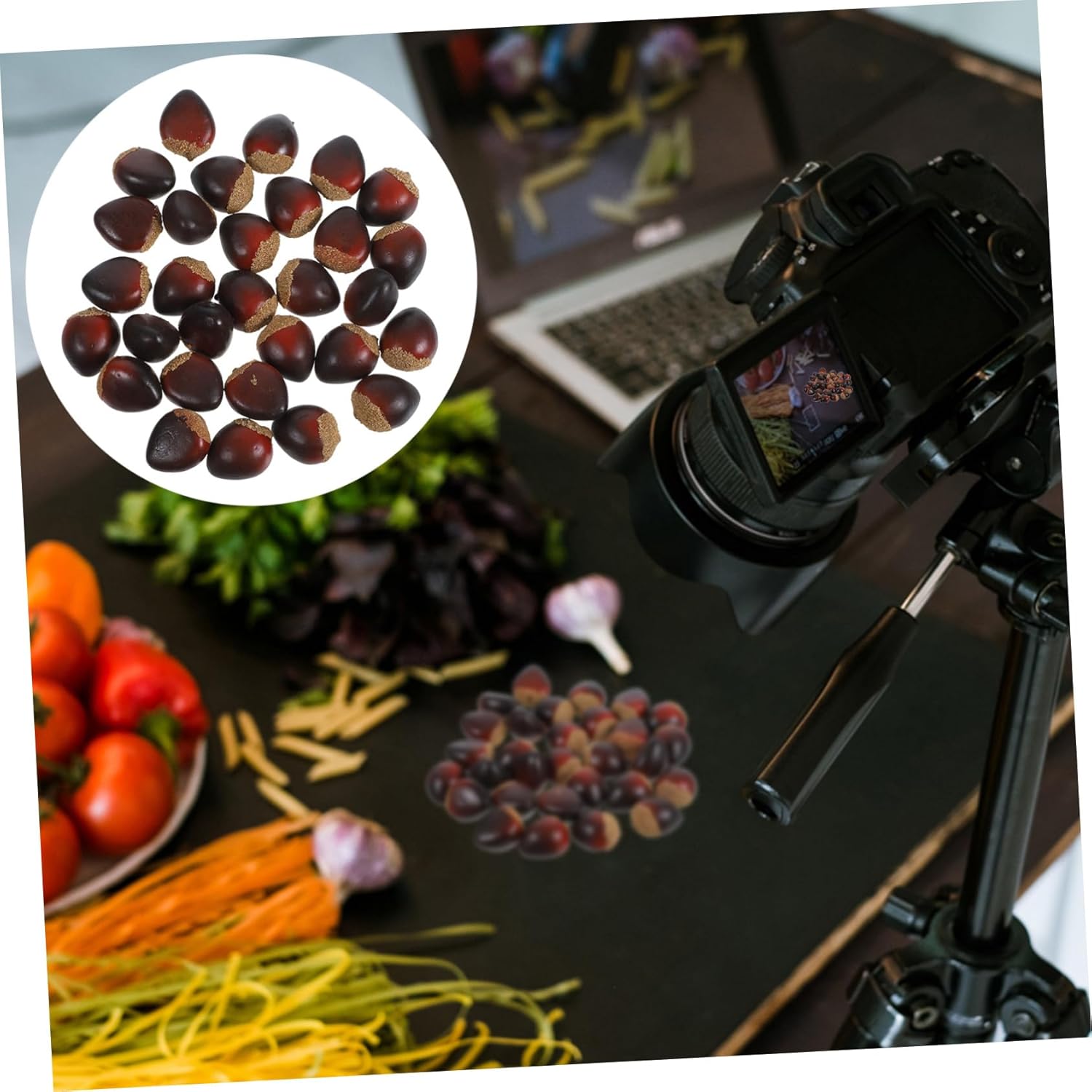 Zerodeko 60pcs Realistic Artificial Chestnut Decor