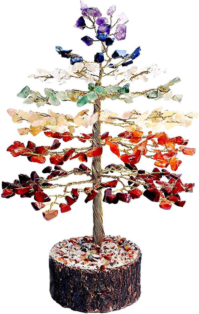 7 Chakra Tree of Life Crystal Decor with Healing Stones