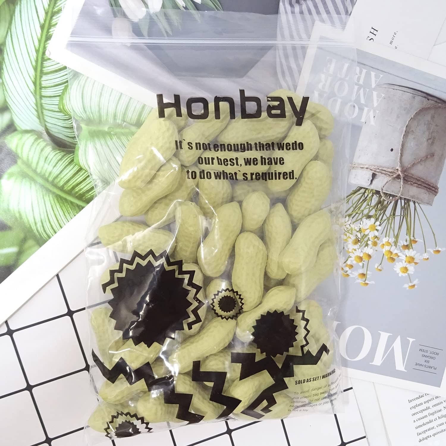 Honbay 50PCS Lifelike Artificial Peanuts for Decor and Photography