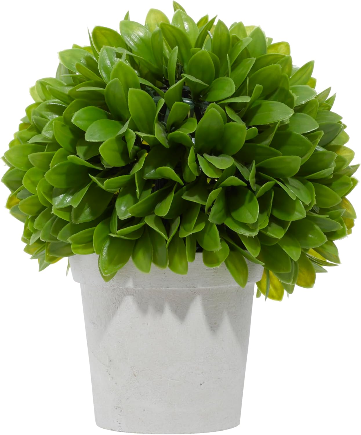 Deco 79 Artificial Topiary Foliage Ball with Beige Pot