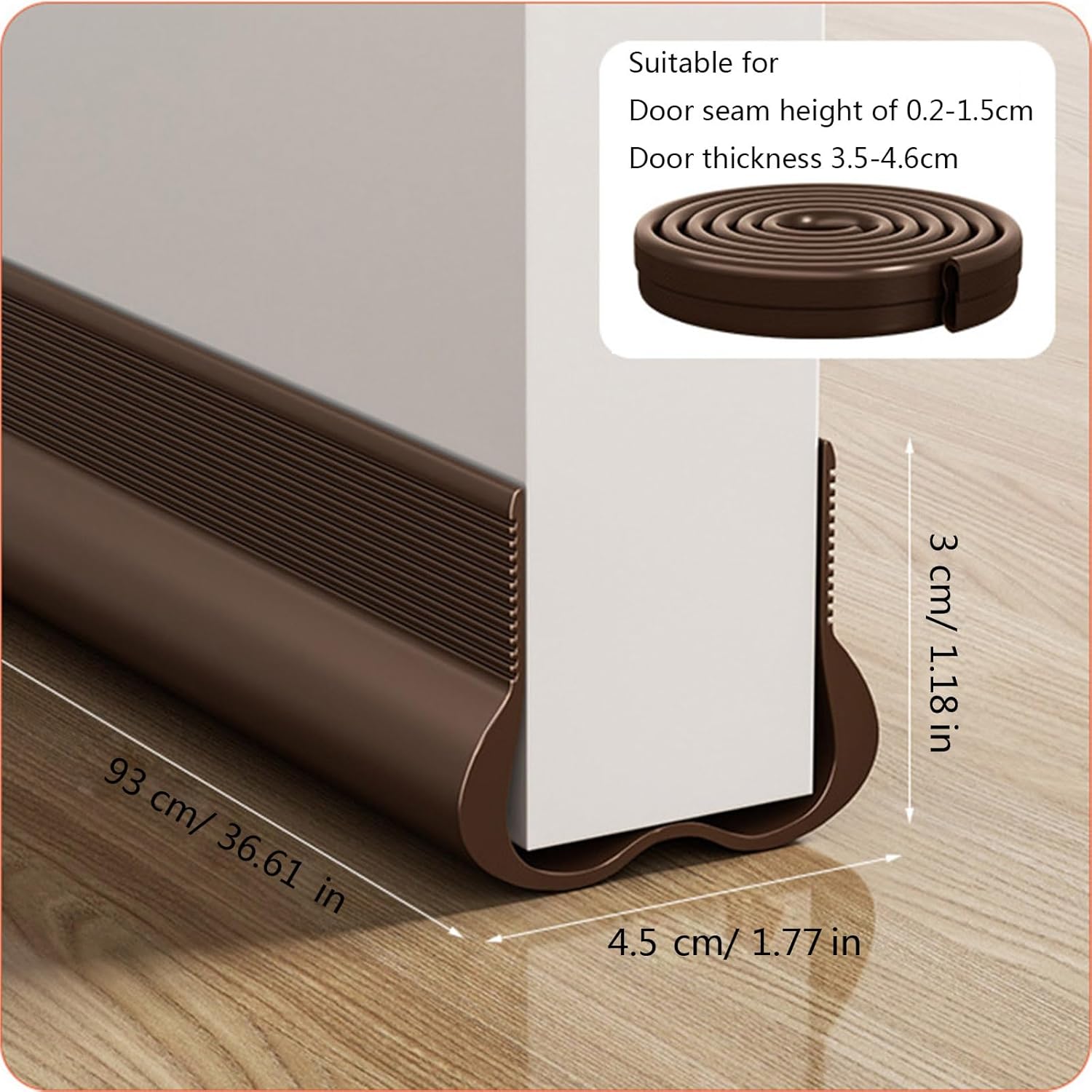 Soundproof Door Draft Stoppers PVC Seal Strips Noise Reduction Insulation