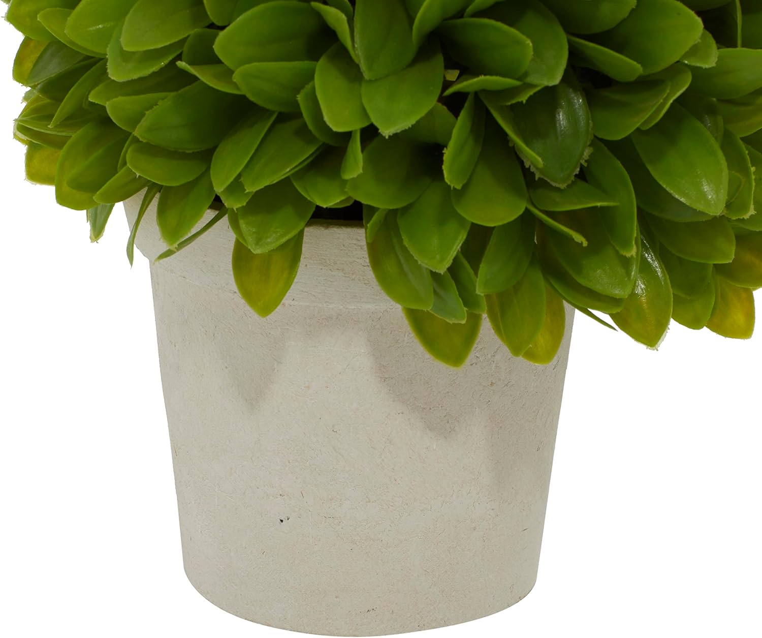 Deco 79 Artificial Topiary Foliage Ball with Beige Pot