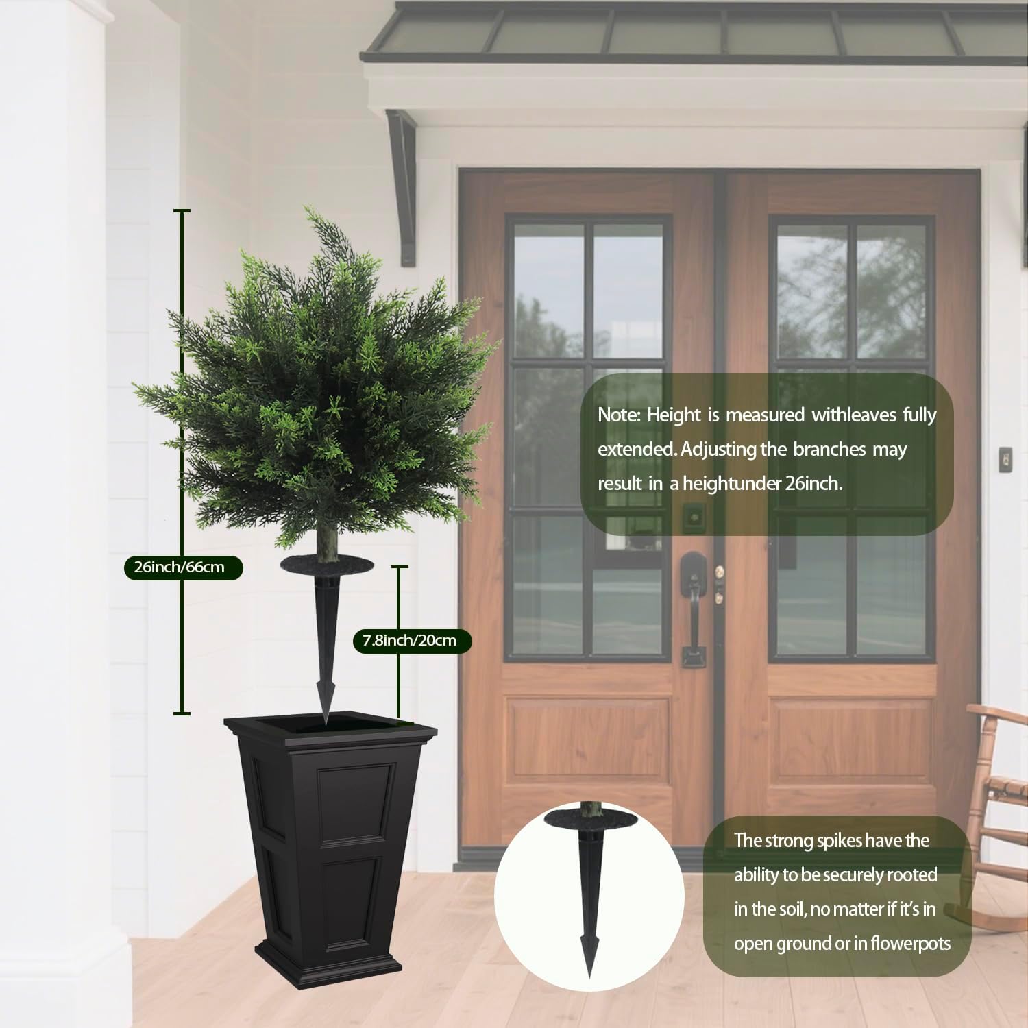 281 Inch Artificial Topiary Tree Set of 2
