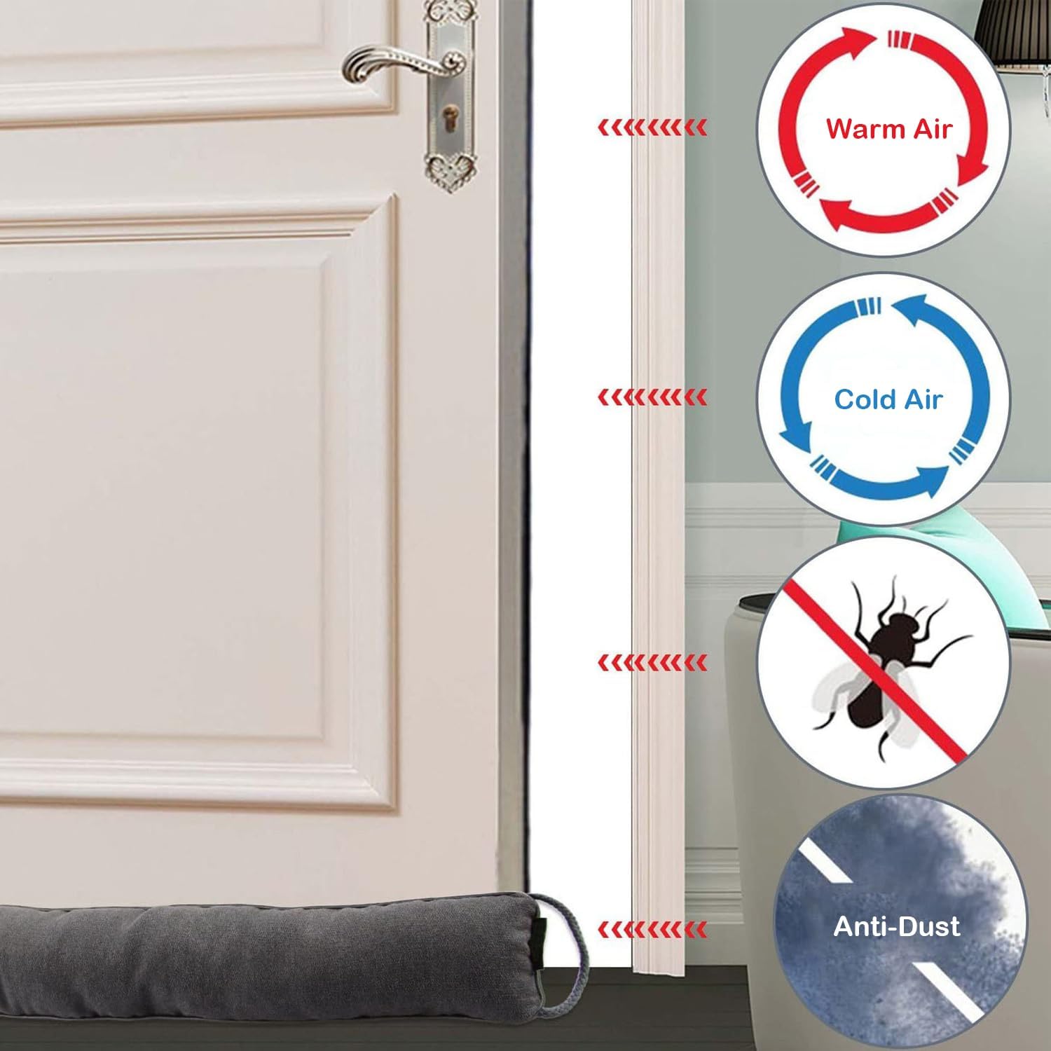 1Pack 36 Inch Heavy Duty Door Draft Stopper