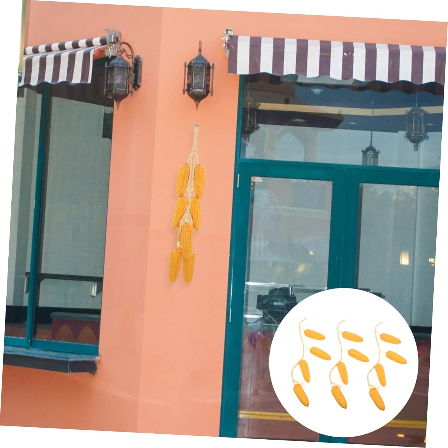 3pcs Simulation Corn String Hanging Decor for Fall