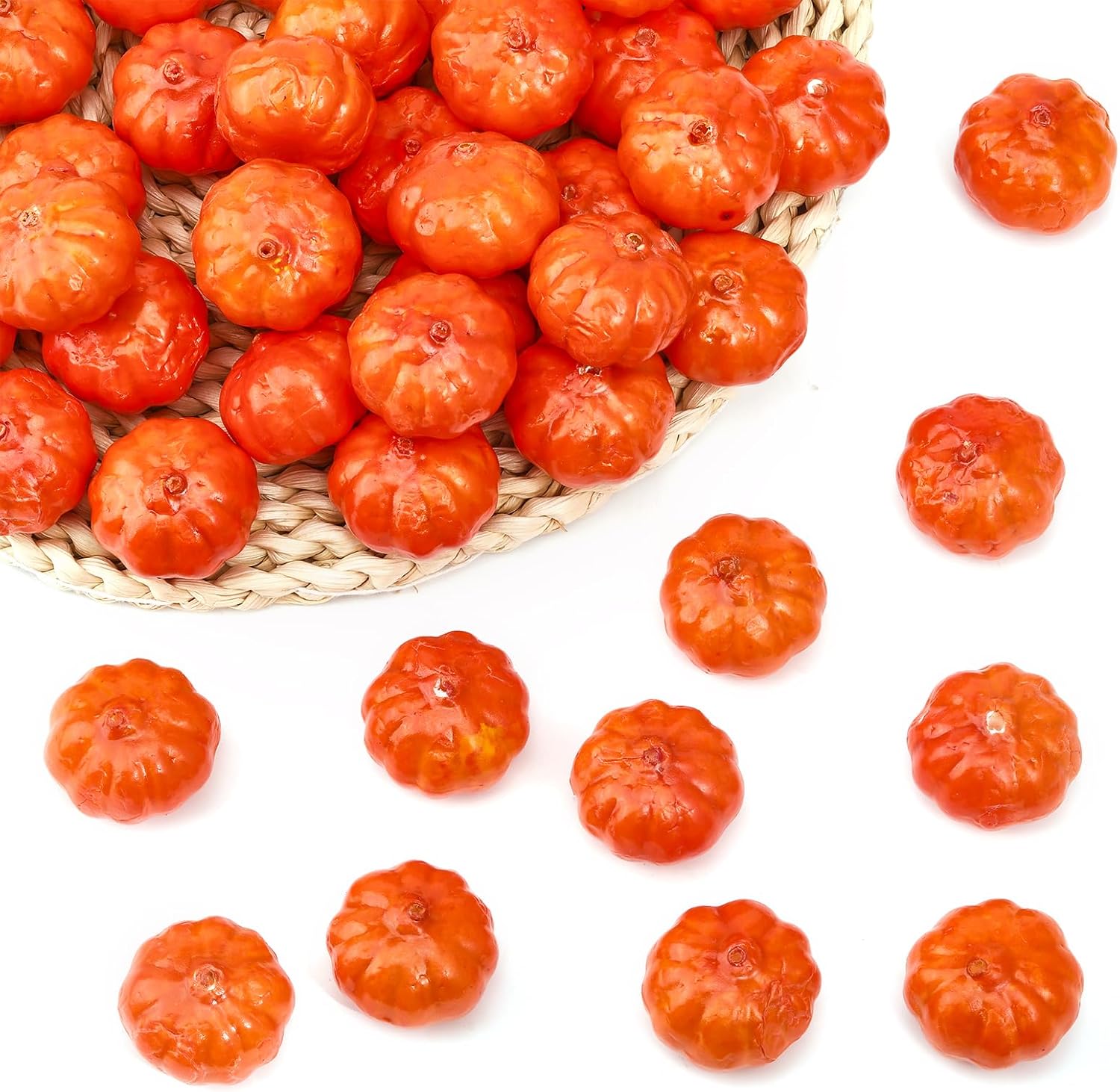CHGCRAFT 60Pcs Foam Artificial Pumpkins Realistic Decor Models