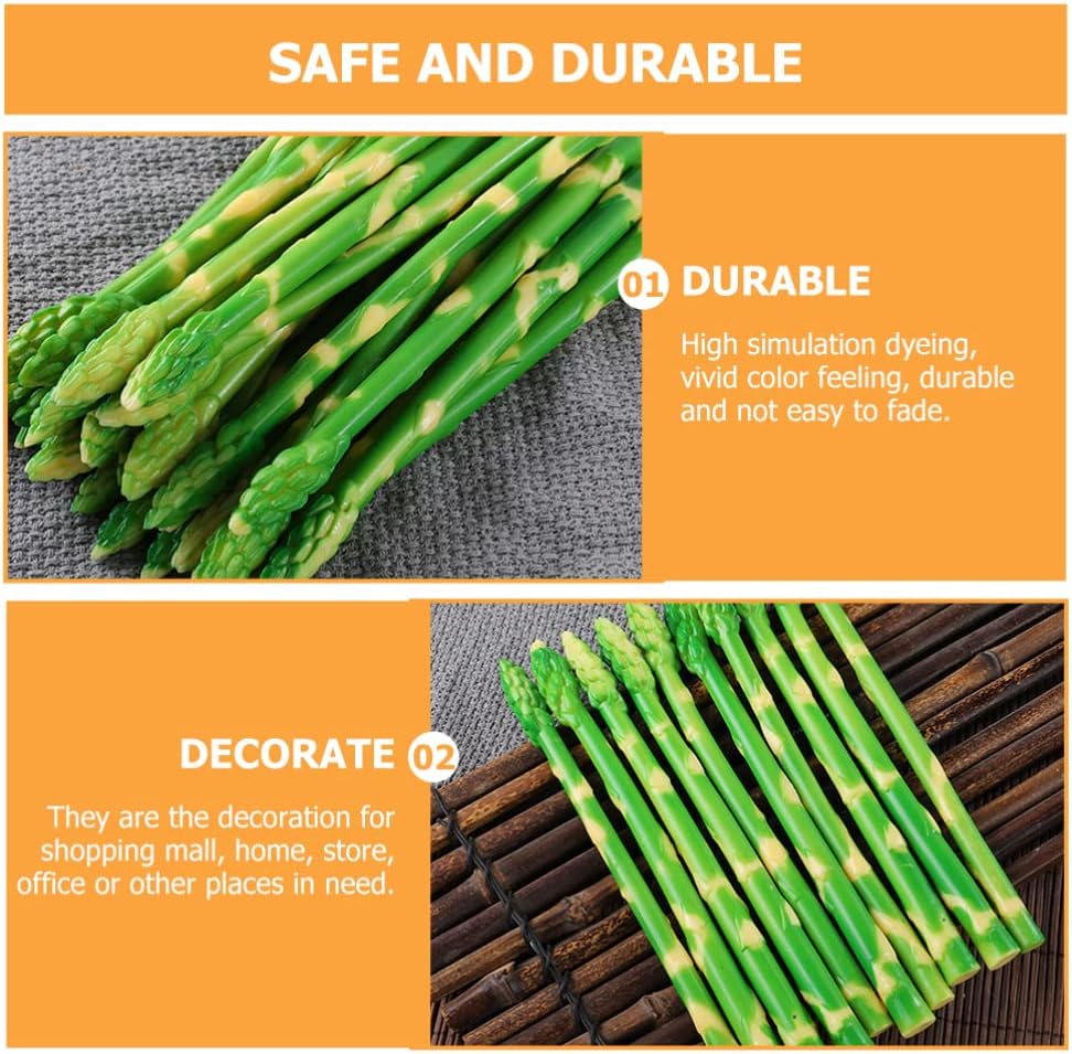 VOSAREA 10pcs Realistic Artificial Asparagus Decor
