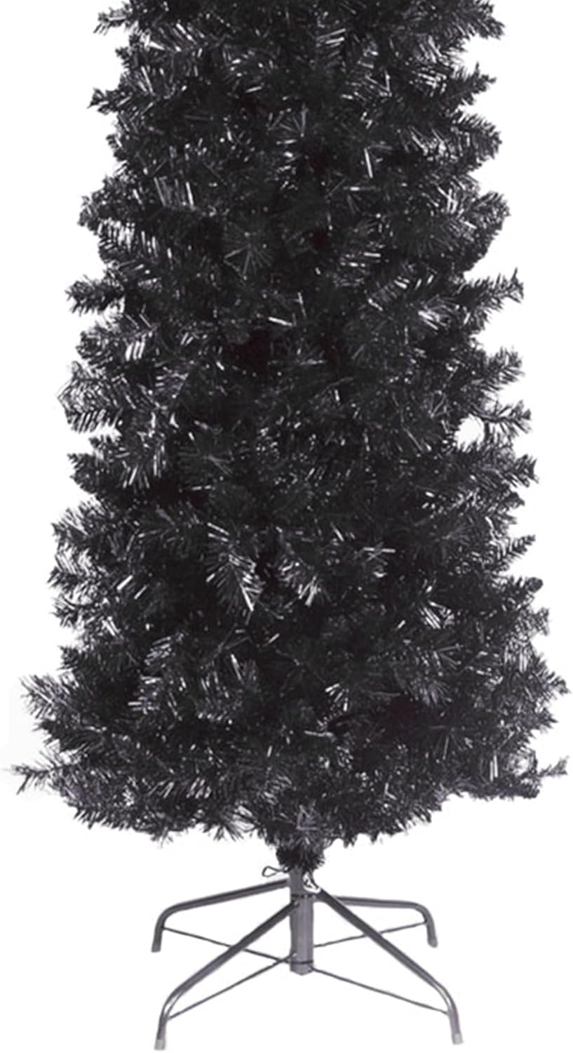National Tree Company Artificial Christmas Tree 6 Feet Black Tinsel Includes Stand