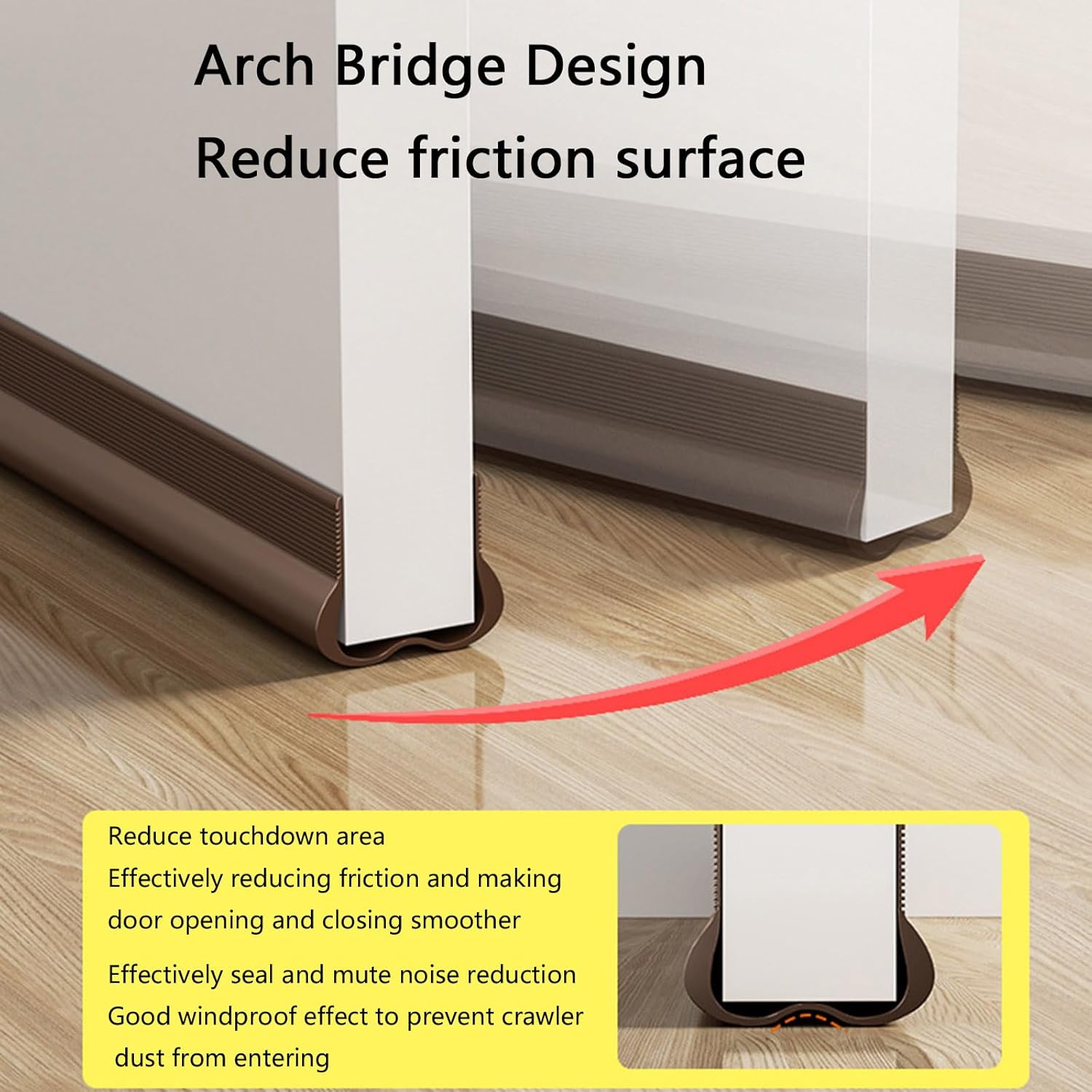 Soundproof Door Draft Stoppers PVC Seal Strips Noise Reduction Insulation