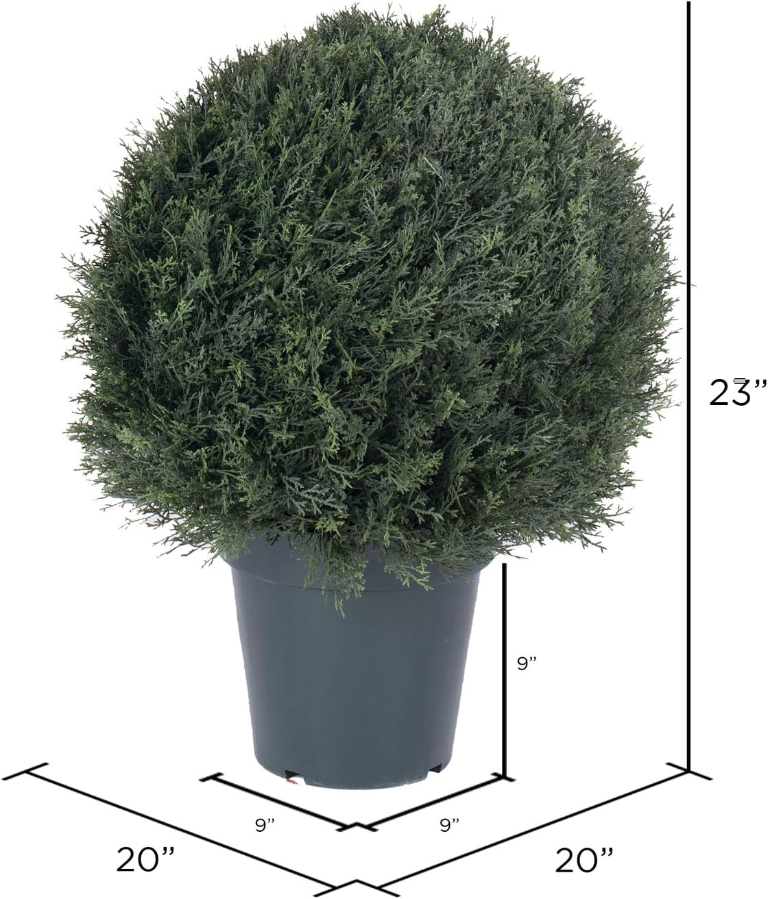 Vickerman Artificial Pond Cypress Topiary Ball - Two Tone Green - 20 UV Resistant