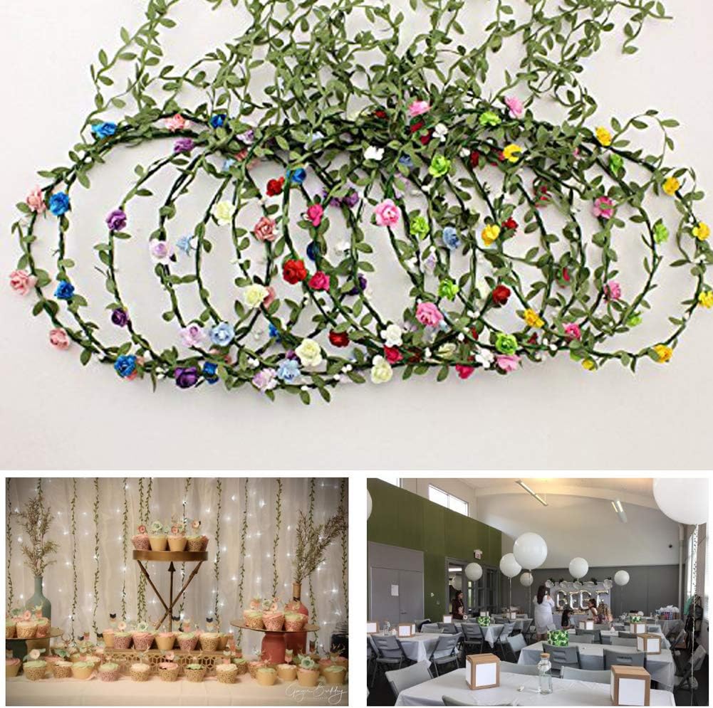 65 Ft Artificial Eucalyptus Leaf Garland for Decor
