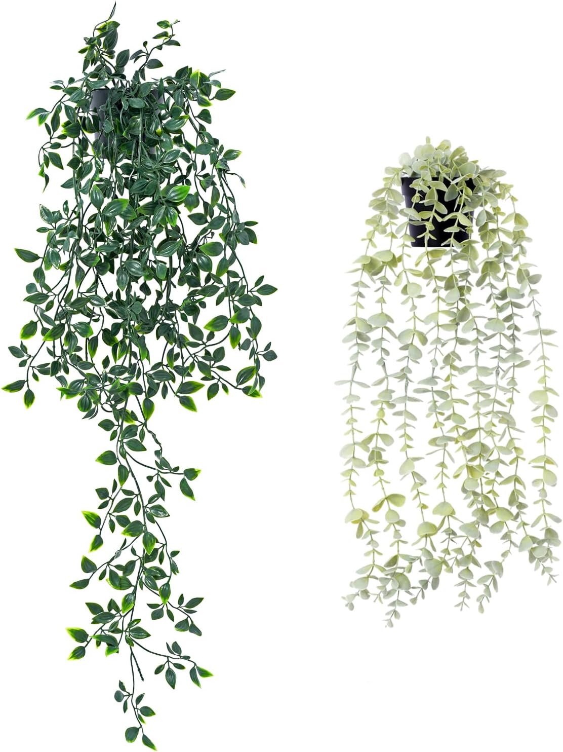 Freyalife 2pcs Artificial Hanging Plants for Decor