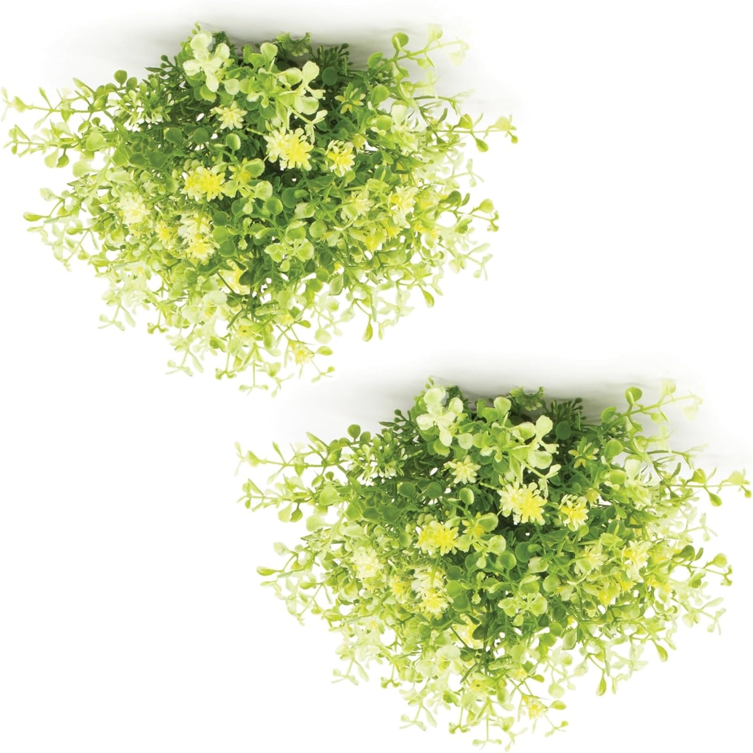 Melrose Half Orb Mini Leaf Artificial Bushes Set of 2