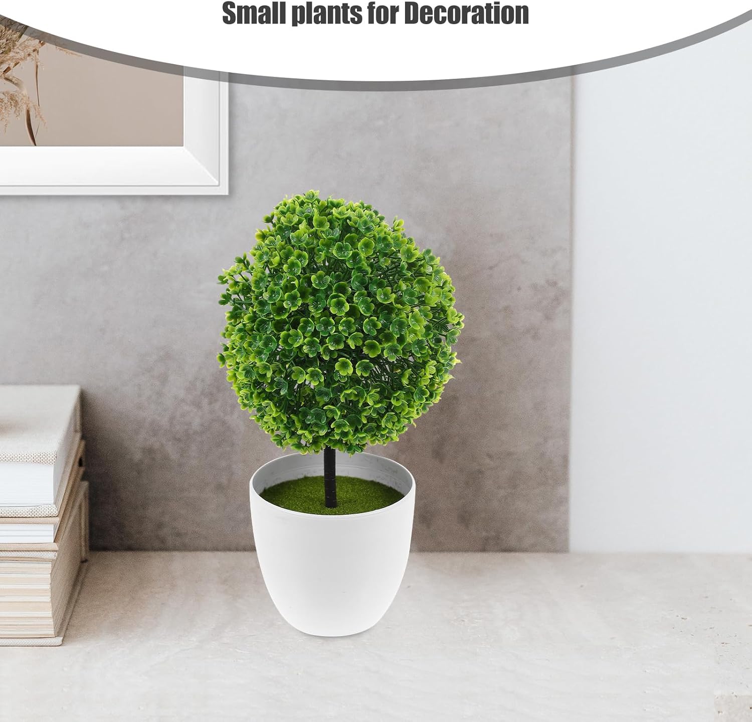 EXCEART 2pcs Artificial Topiary Trees for Home Office