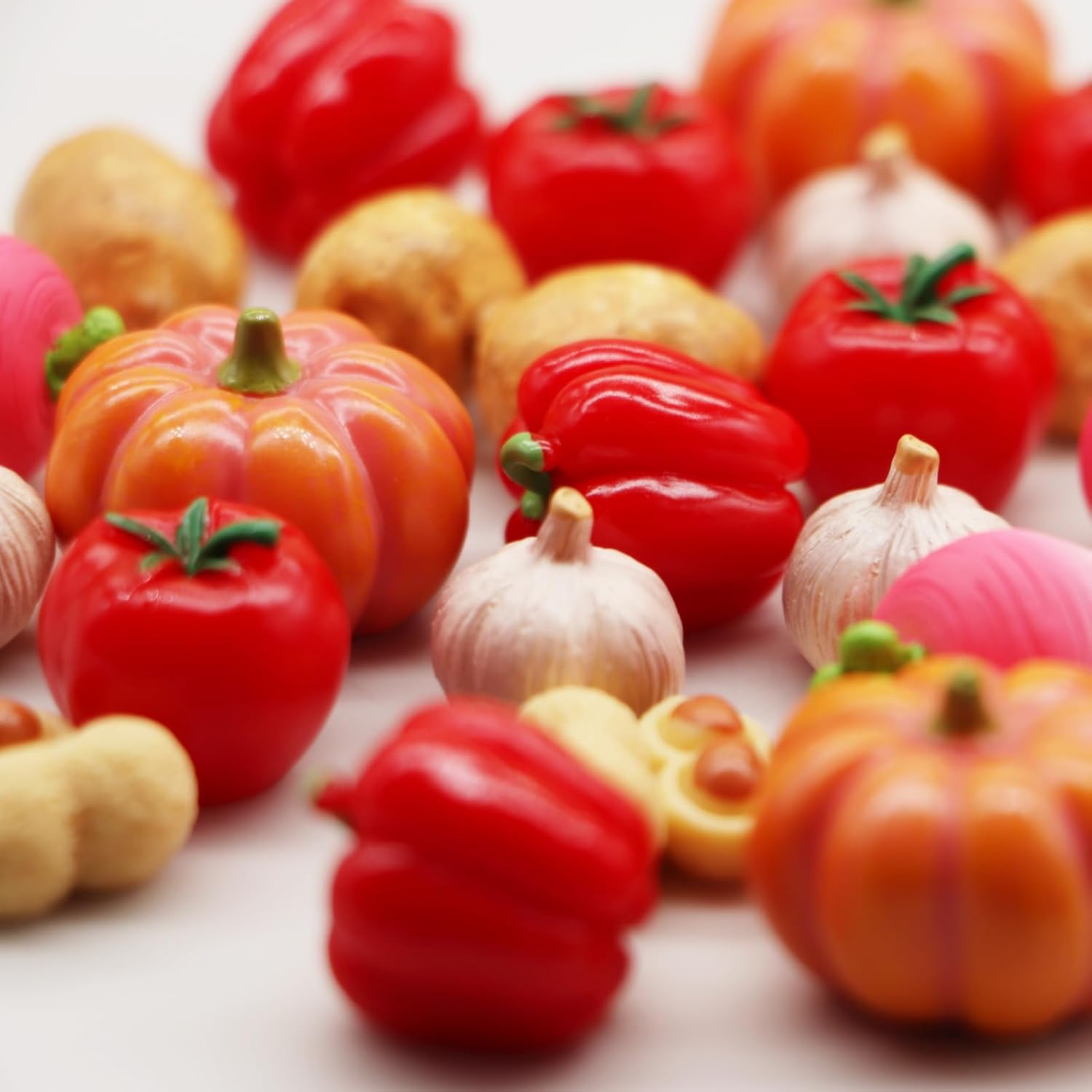Crrezhai Vegetables Mini Resin Figures 30PCS Set