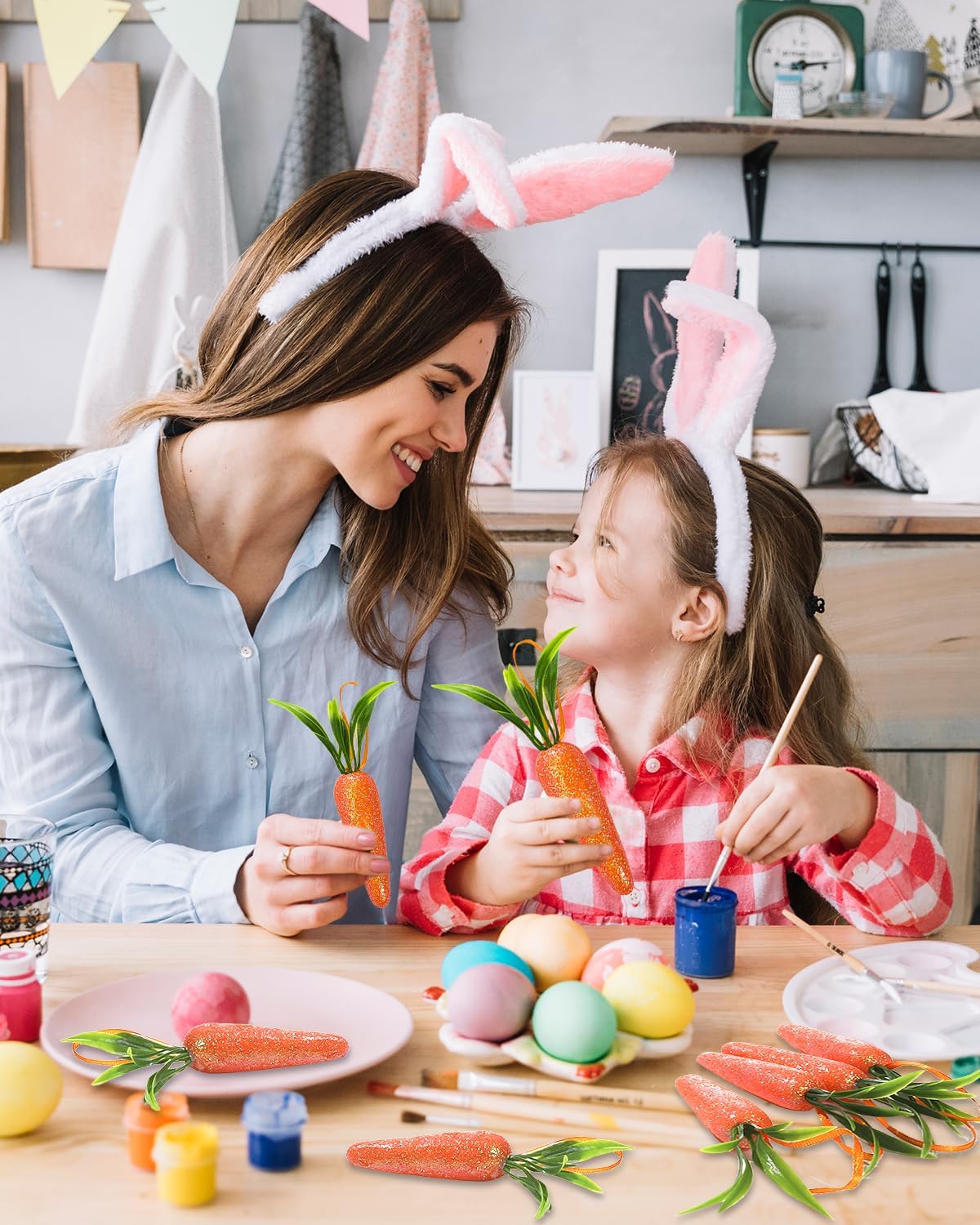 18 Pieces Artificial Carrots for Easter and Christmas Decor
