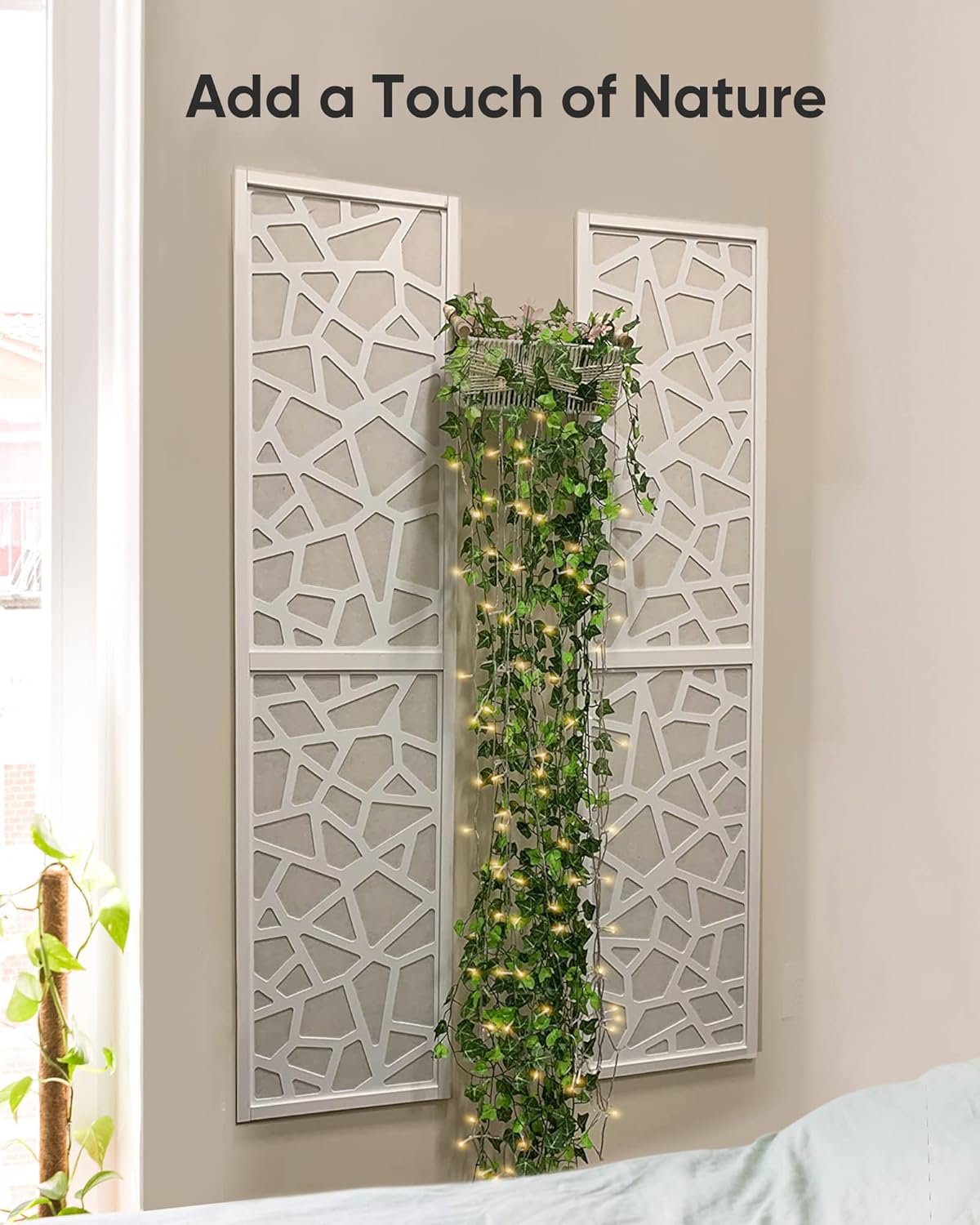JACKYLED 84 Ft Artificial Ivy Garland with LED Lights
