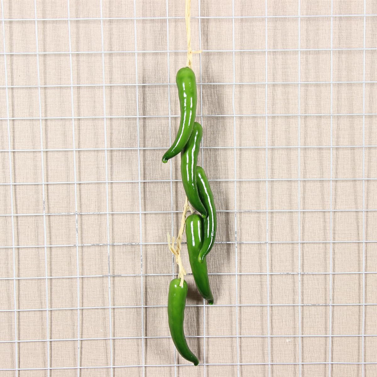 2 Strings Artificial Chili Pepper Hanging Decor