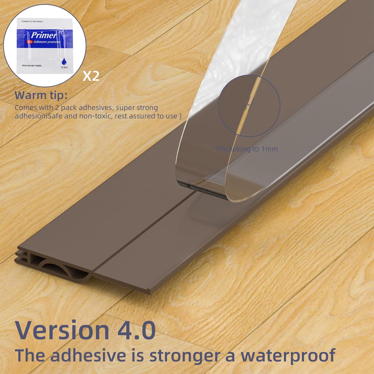 OXRQ Door Draft Stopper 39 Inch Brown