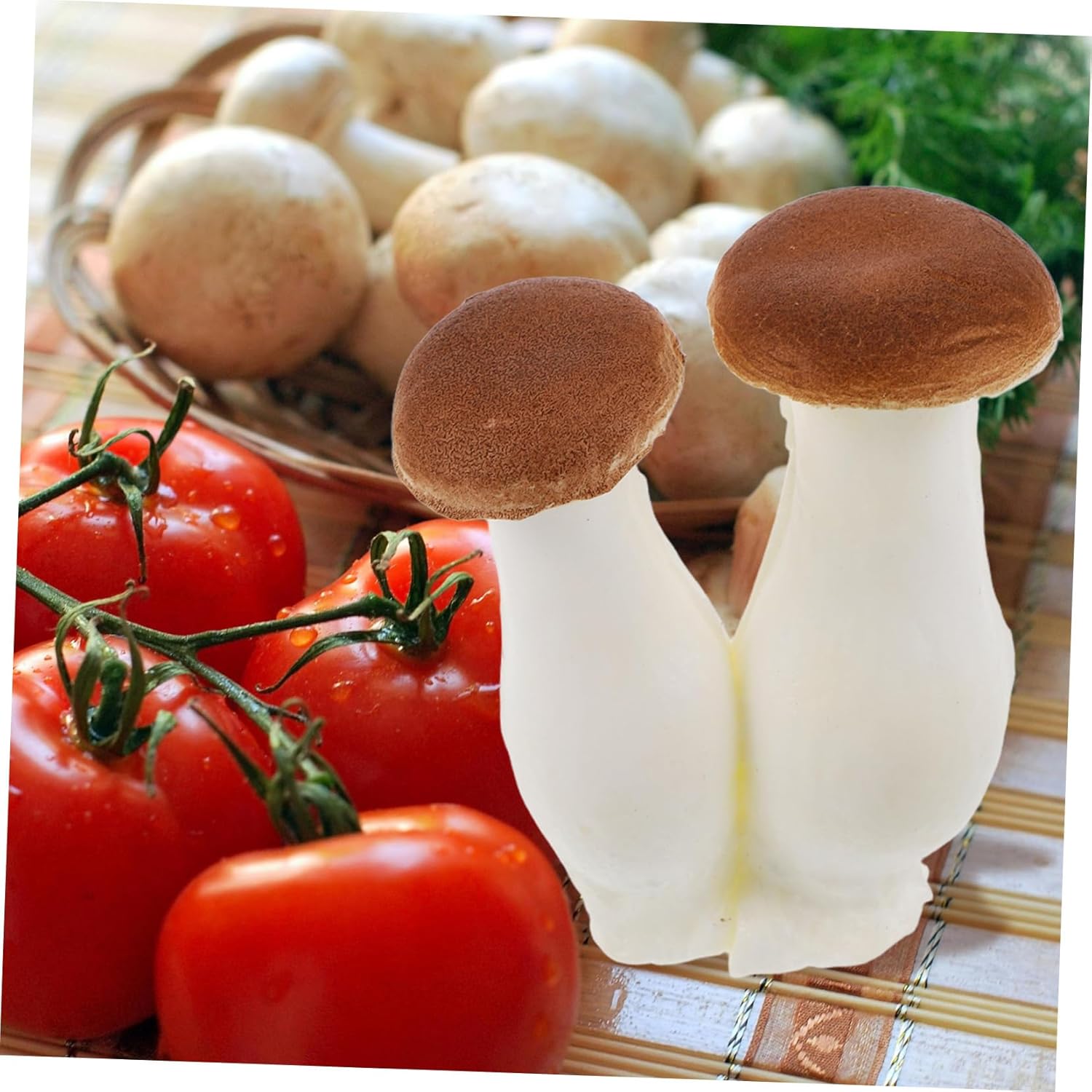 Realistic Fake Mushroom Figurine for Home Decor