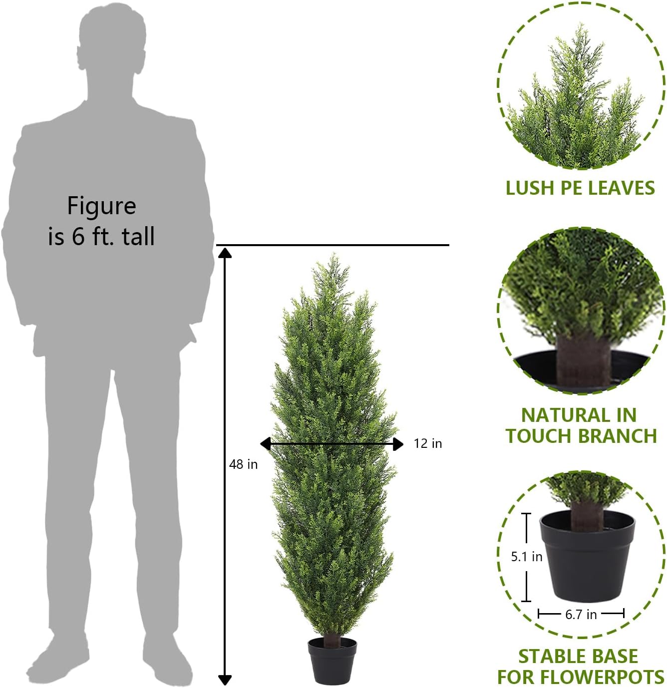 The Bloom Times 4ft Artificial Topiary Trees 2 Pack