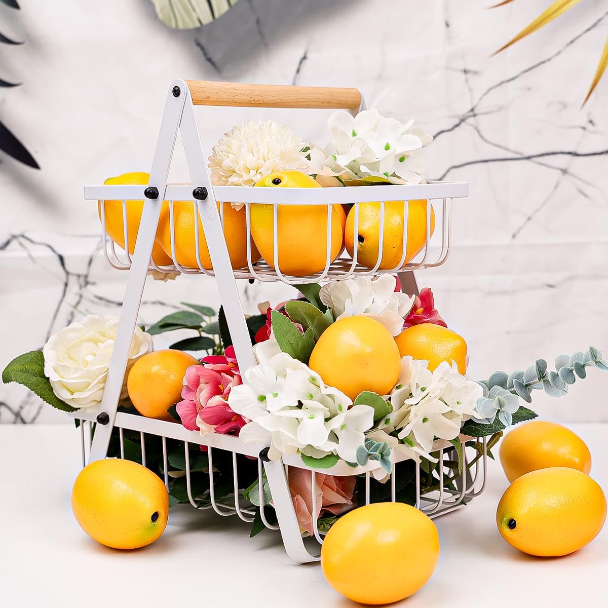 Gresorth 8pcs Artificial Lifelike Yellow Lemon Decor