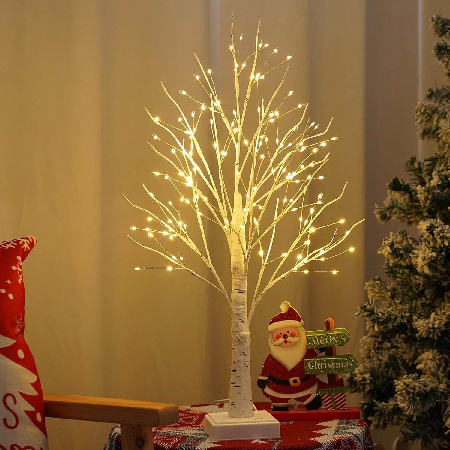 144 LED Birch Tree Lamp with Timer and USB Power