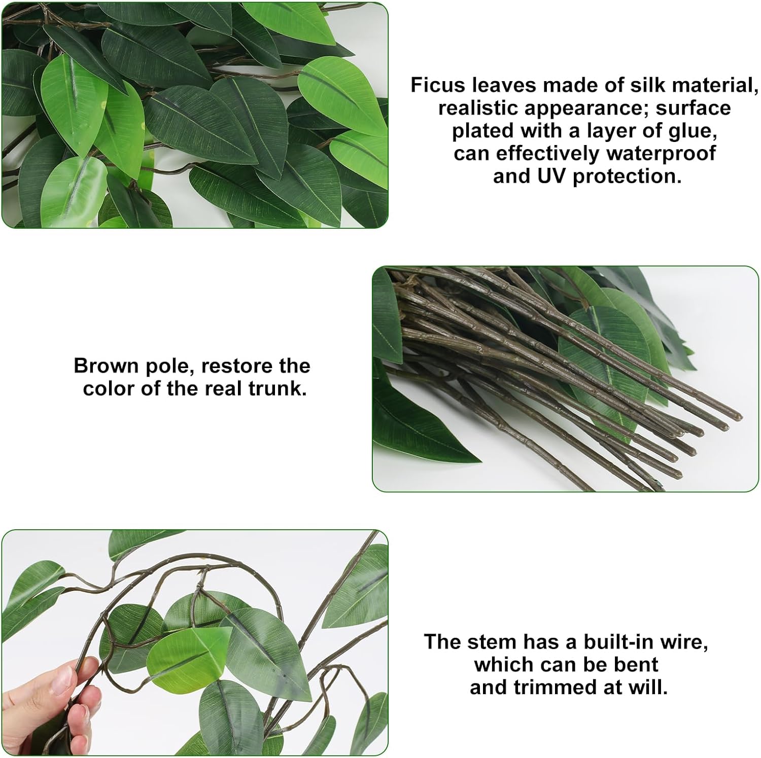 GTIDEA 24PCS Artificial Ficus Branches for DIY Decorations 1