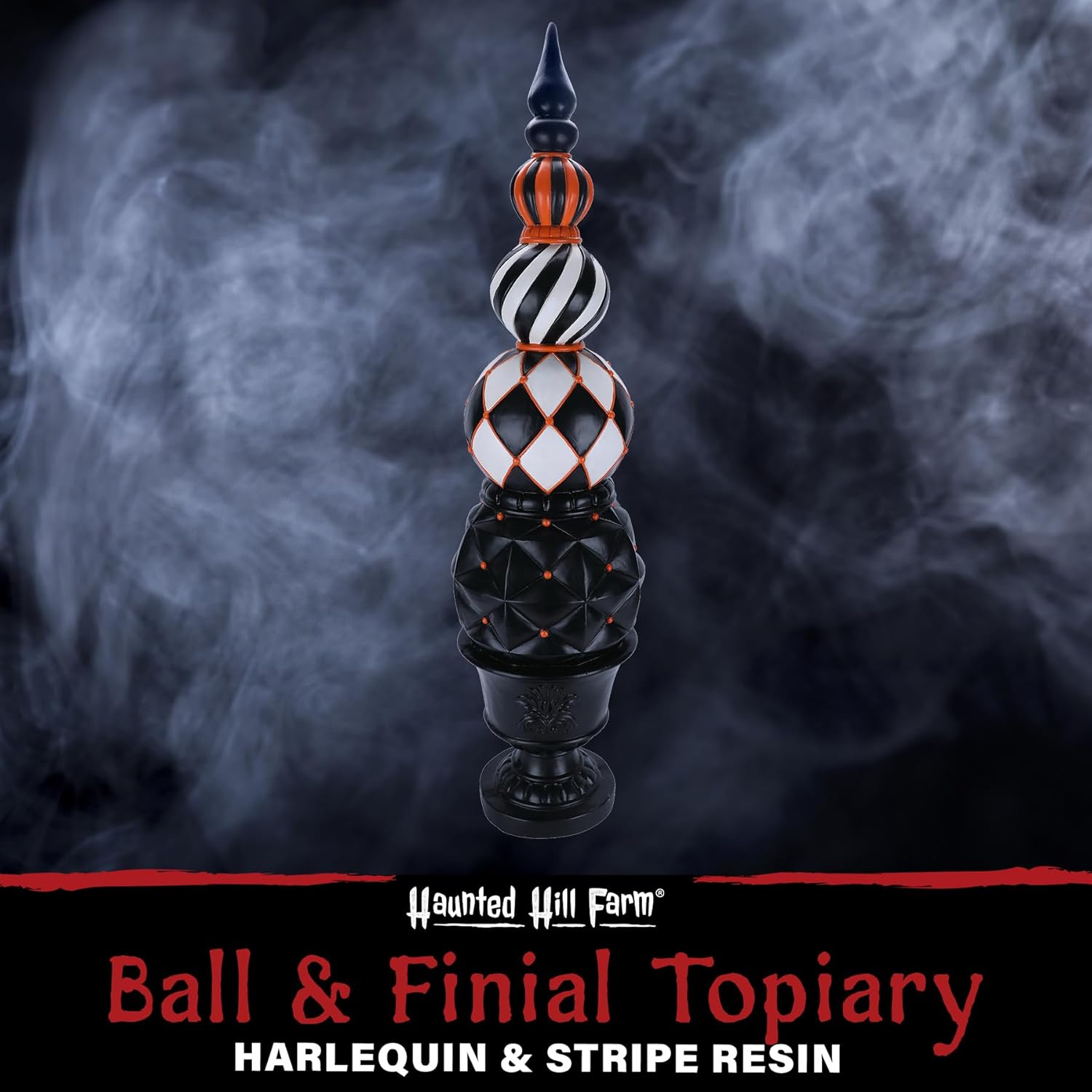 Haunted Hill Farm 4-Ft Tall Pedestal Topiary Halloween Decoration