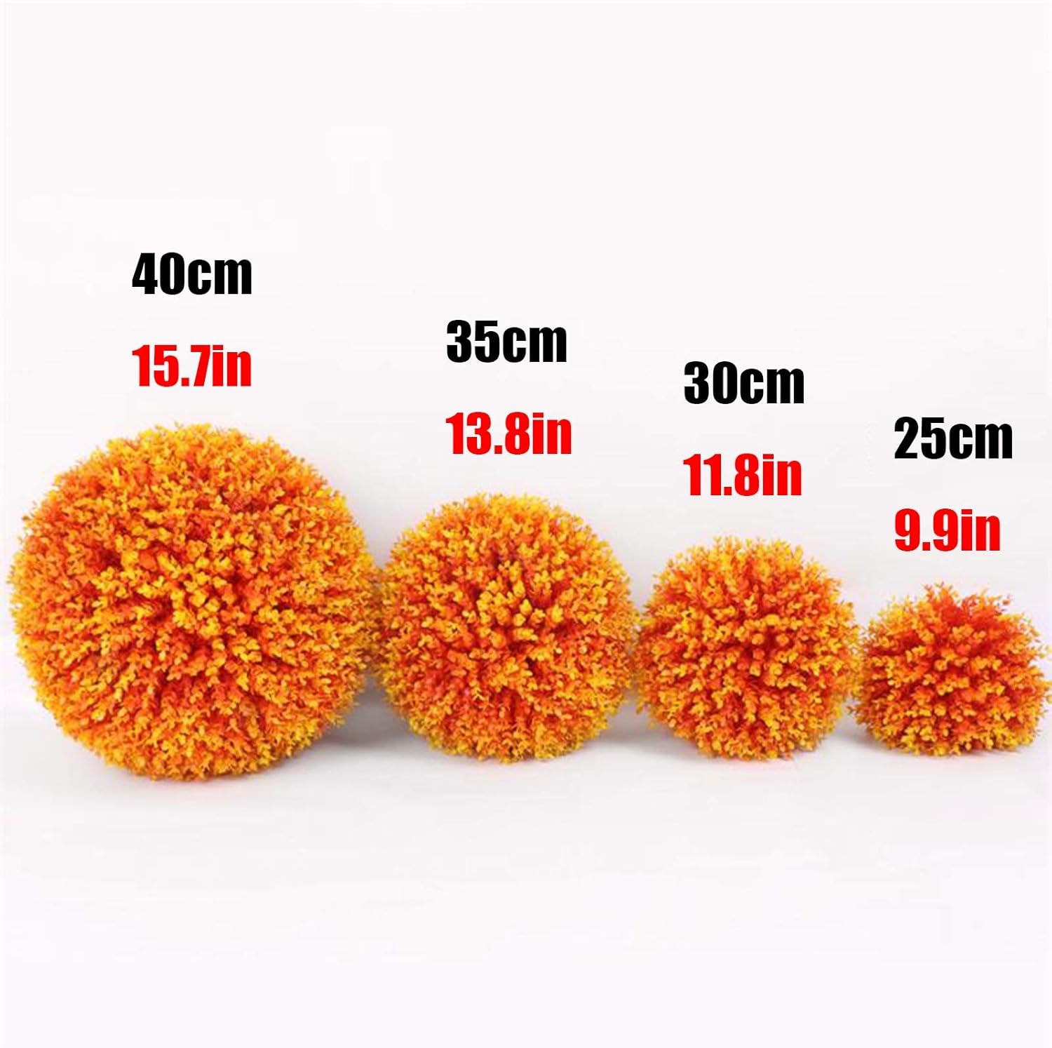 Artificial Topiary Ball for Home Decor Orange 35cm