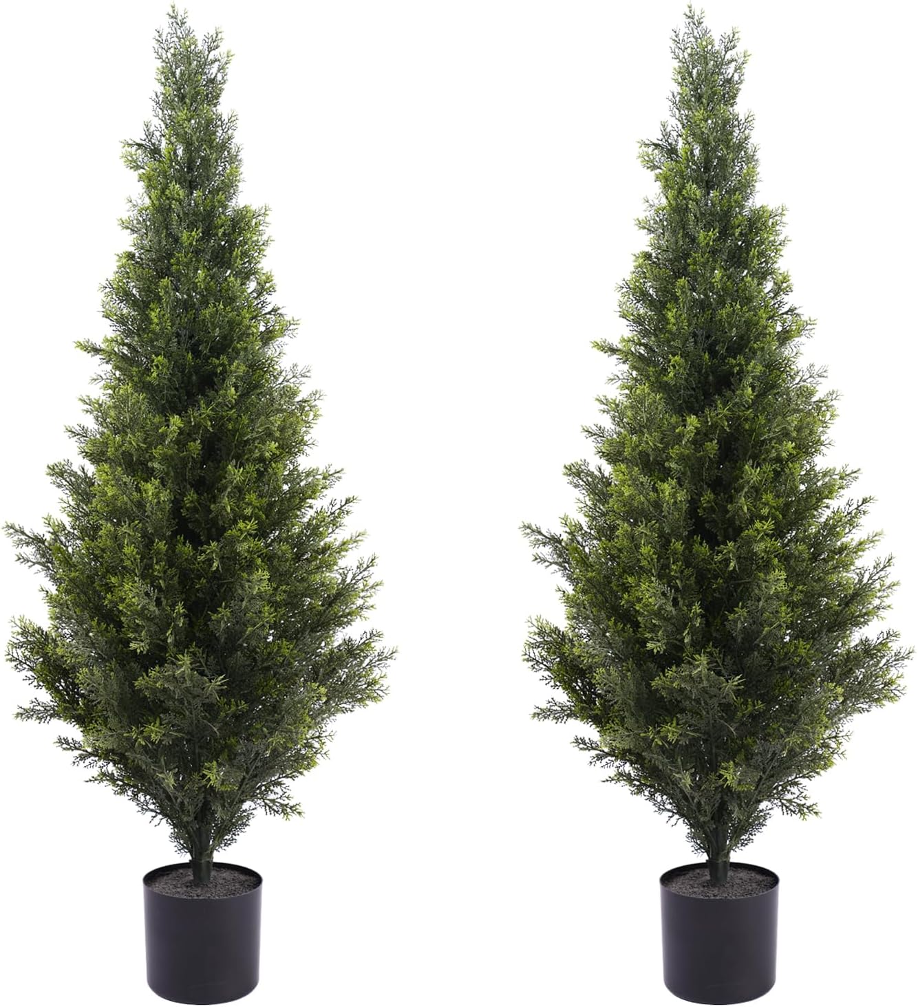 ENGREEN 3FT Artificial Cedar Topiary Trees 2 Pack