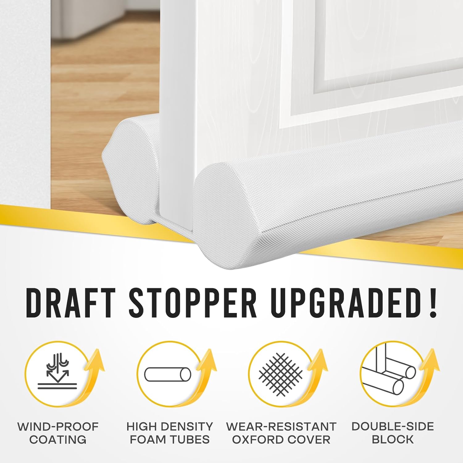 Comfyanno Under Door Draft Stopper - 30 to 36 Fit - Windproof Soundproof