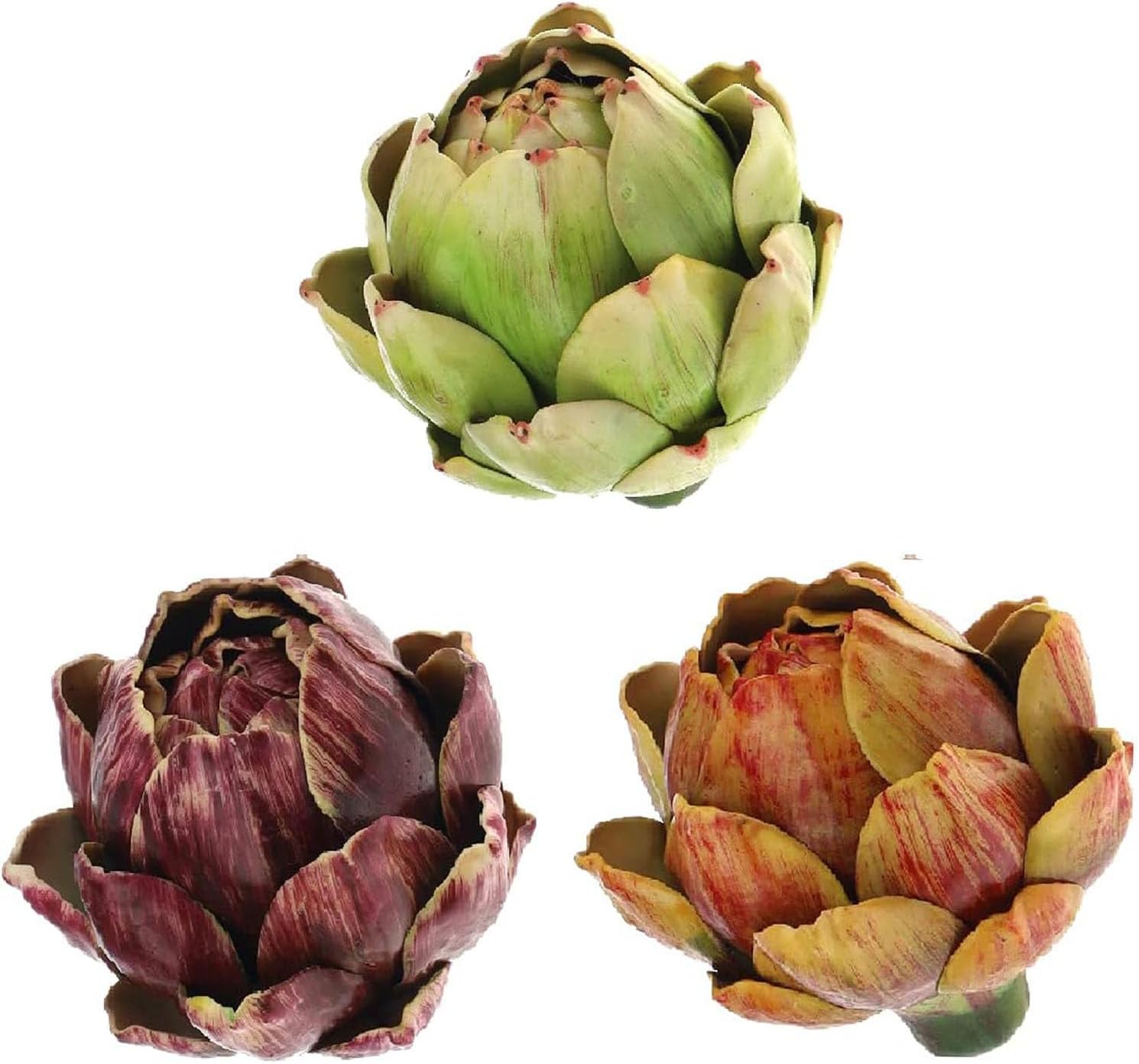 WESAPPINC 3Pcs Large Green Artificial Artichokes Decor