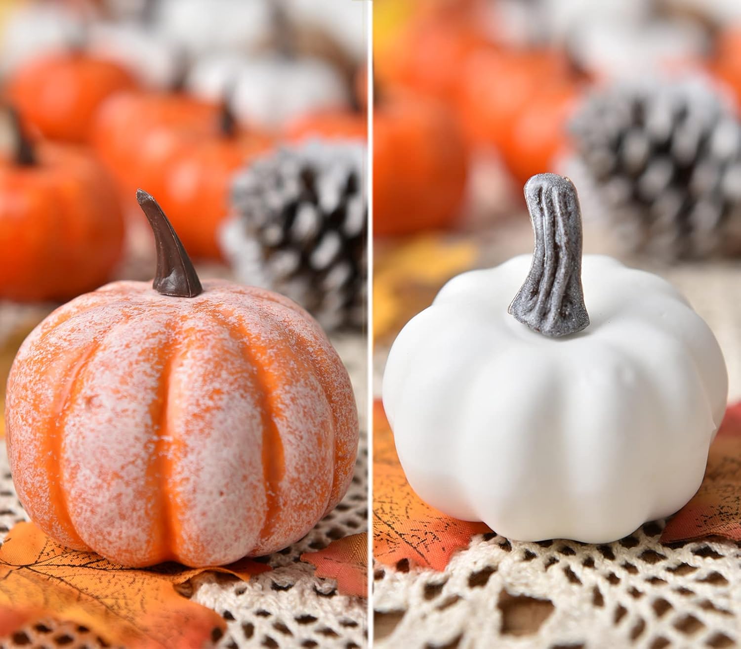 DearHouse 12 Pcs Artificial Pumpkins Fall Decoration Set
