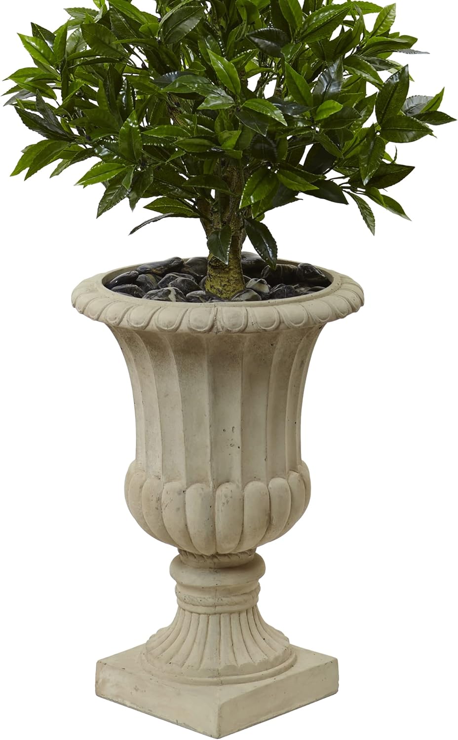 Nearly Natural 55ft Triple Bay Leaf Topiary Tree in Urn
