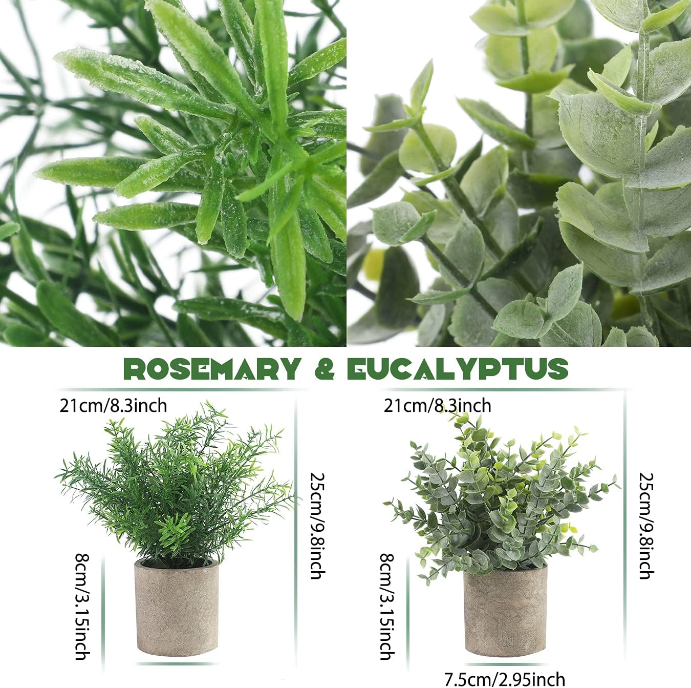 ALAGIRLS 4 Pack Artificial Plants Indoor Decor