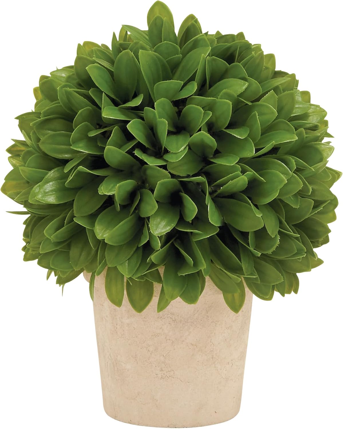 Deco 79 Artificial Topiary Foliage Ball with Beige Pot