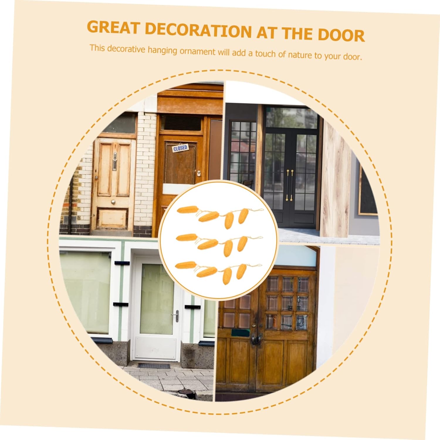 Cabilock 3Pcs Artificial Corn String Decorative Hanging Ornament