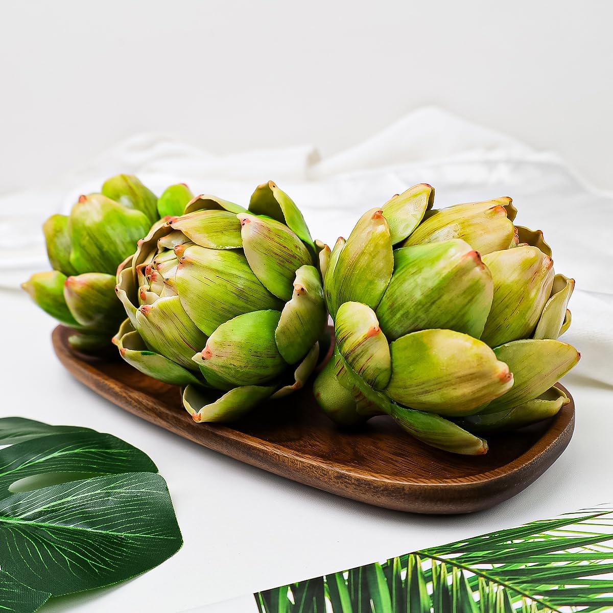 Gresorth 3 Pcs Artificial Artichoke Green Decoration