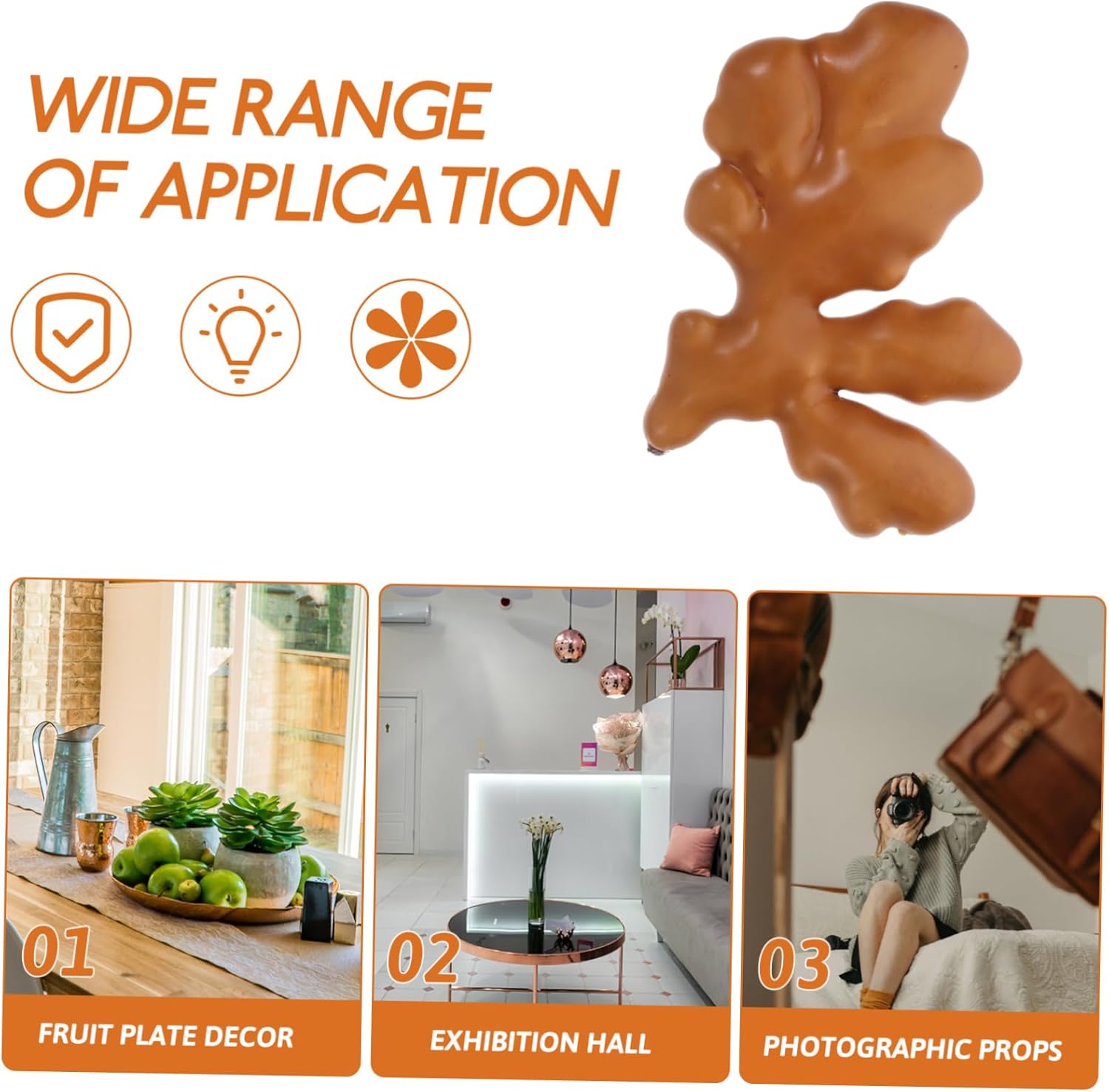 2pcs Lifelike Artificial Ginger for Home Decor and Halloween