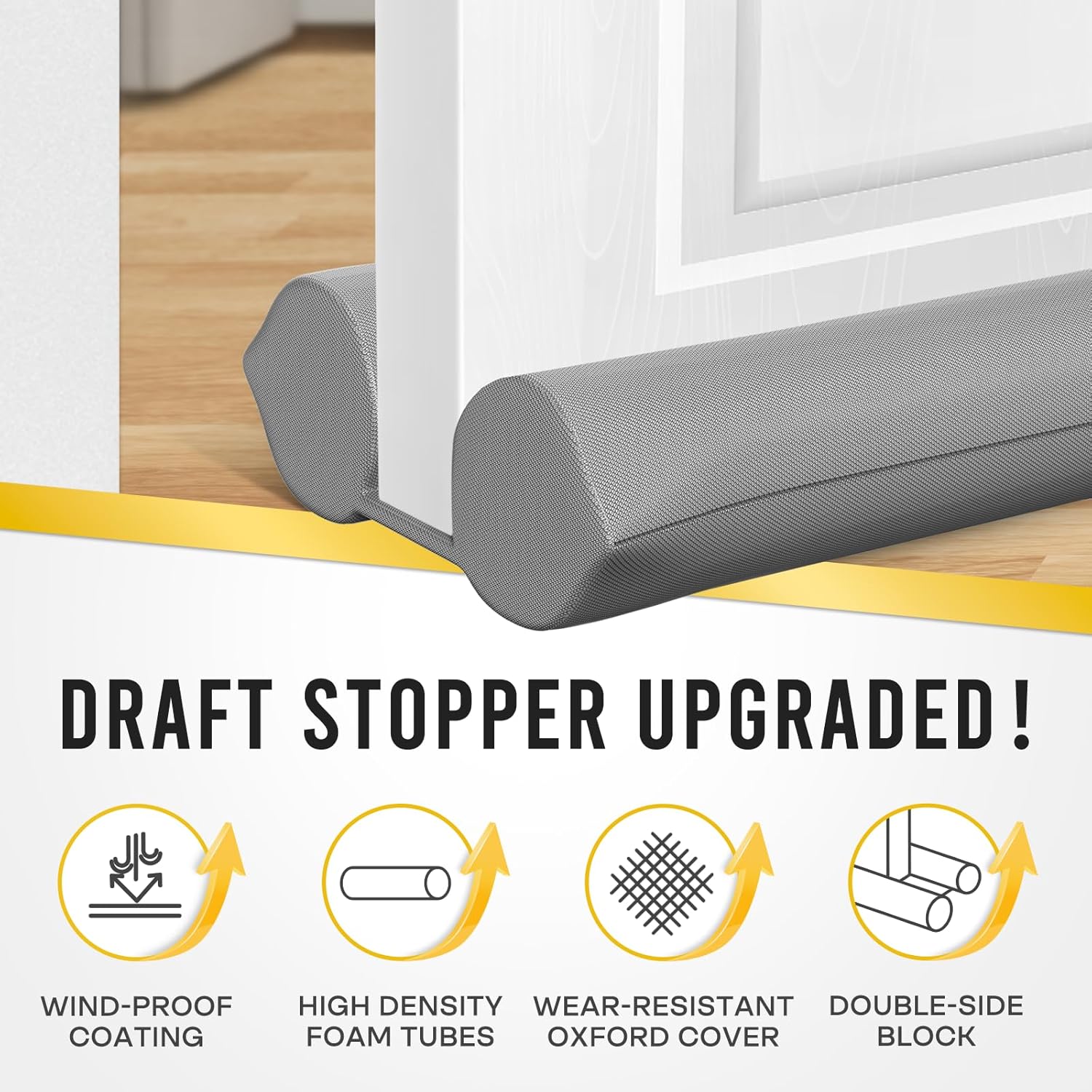 Comfyanno Under Door Draft Stopper - Gray