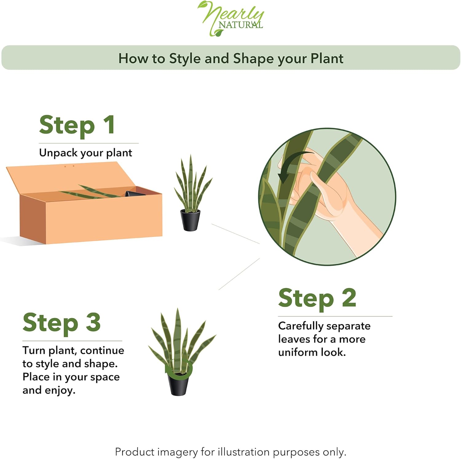 Nearly Natural Green 35in Sansevieria with Black Planter