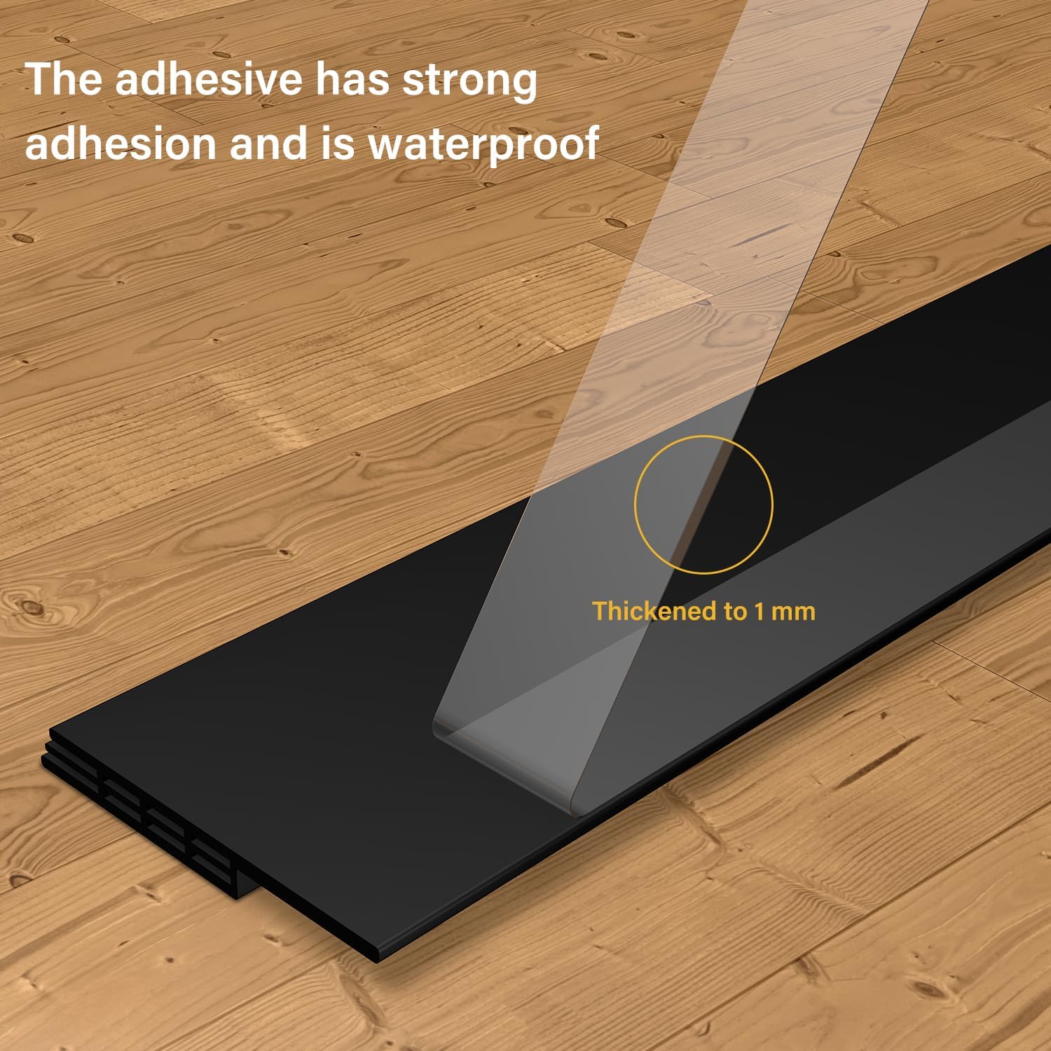 2 Packs Door Draft Stopper Black 393 Inch Weather Stripping Seal