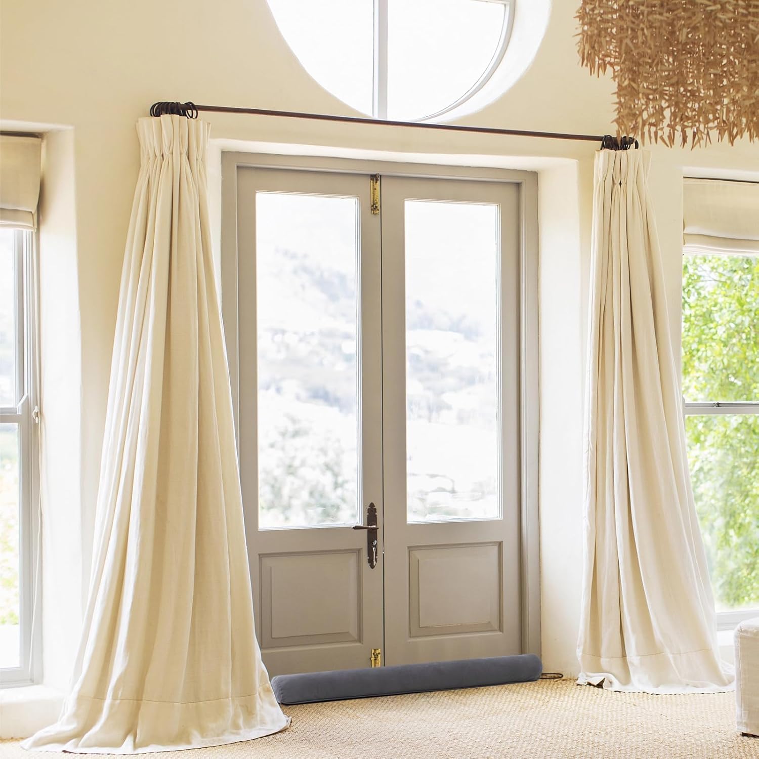 Sunolga 38 Inch Door Draft Stopper with Removable Cover
